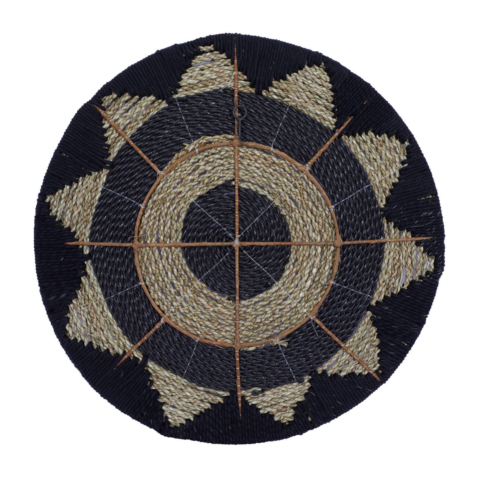 Set of 3 Black Cotton Rustic Wall Decor 24", 20", 16"