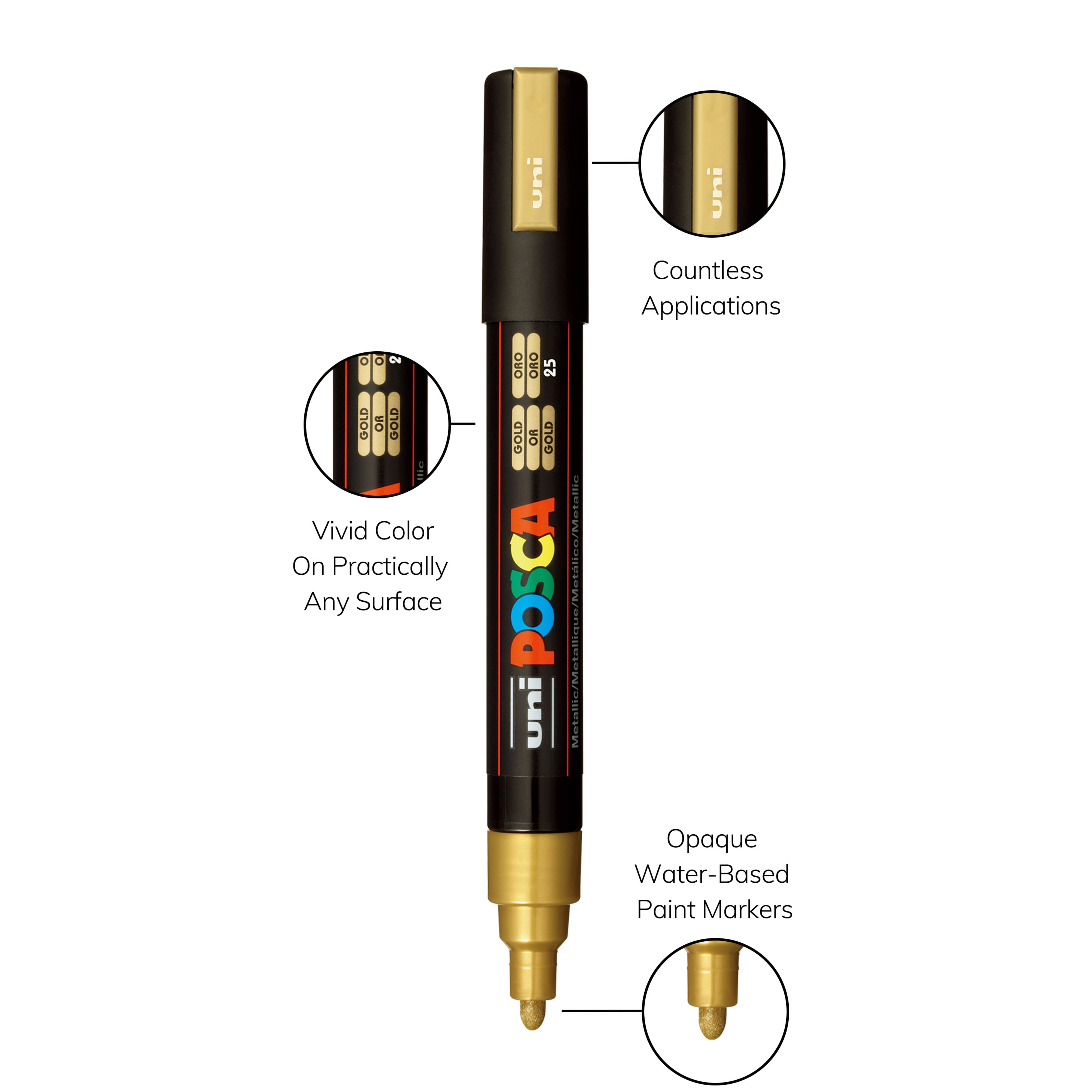POSCA&#xAE; PC-5M Medium Metallic Paint Markers
