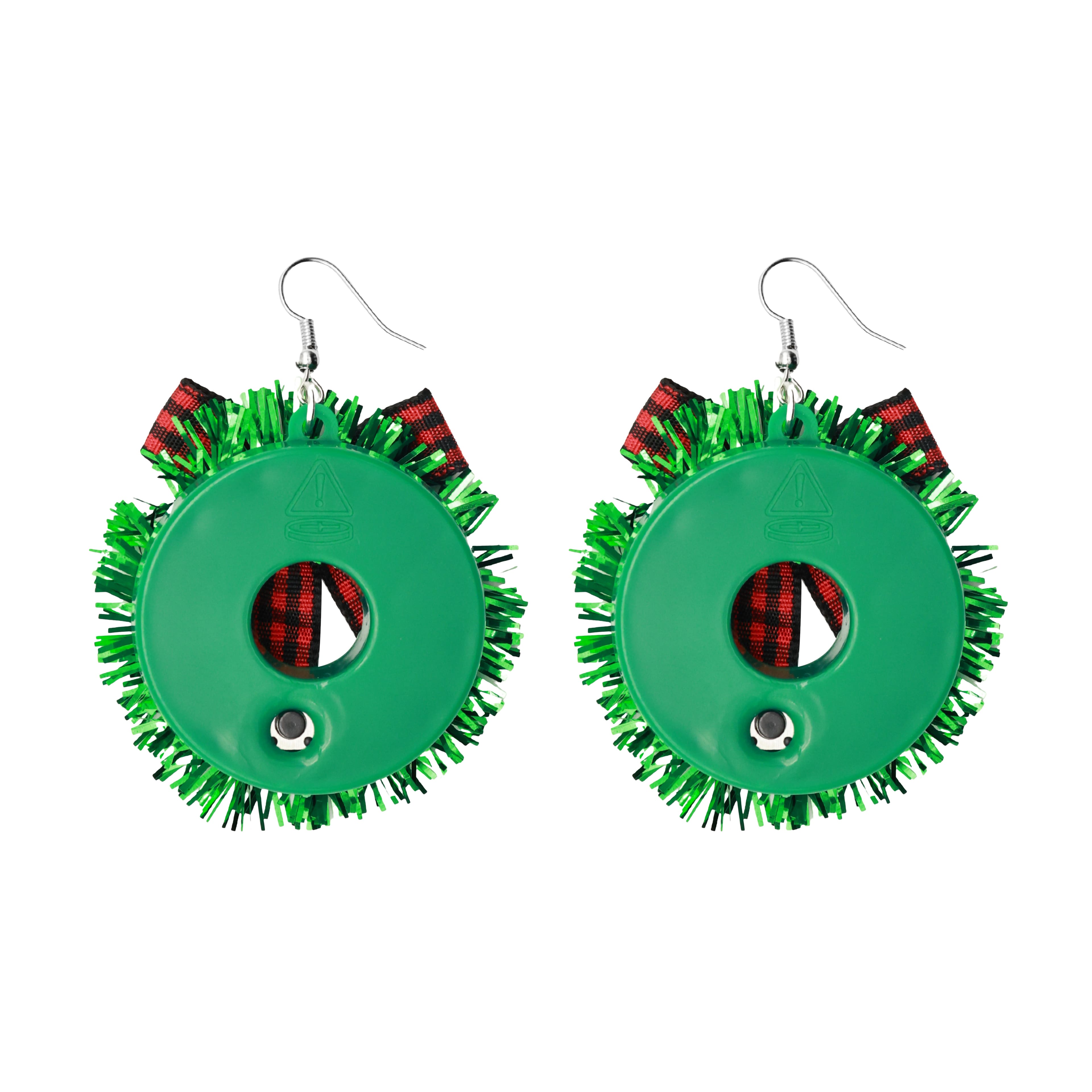 Tinsel Wreath Light-Up Earrings by Celebrate It&#x2122;