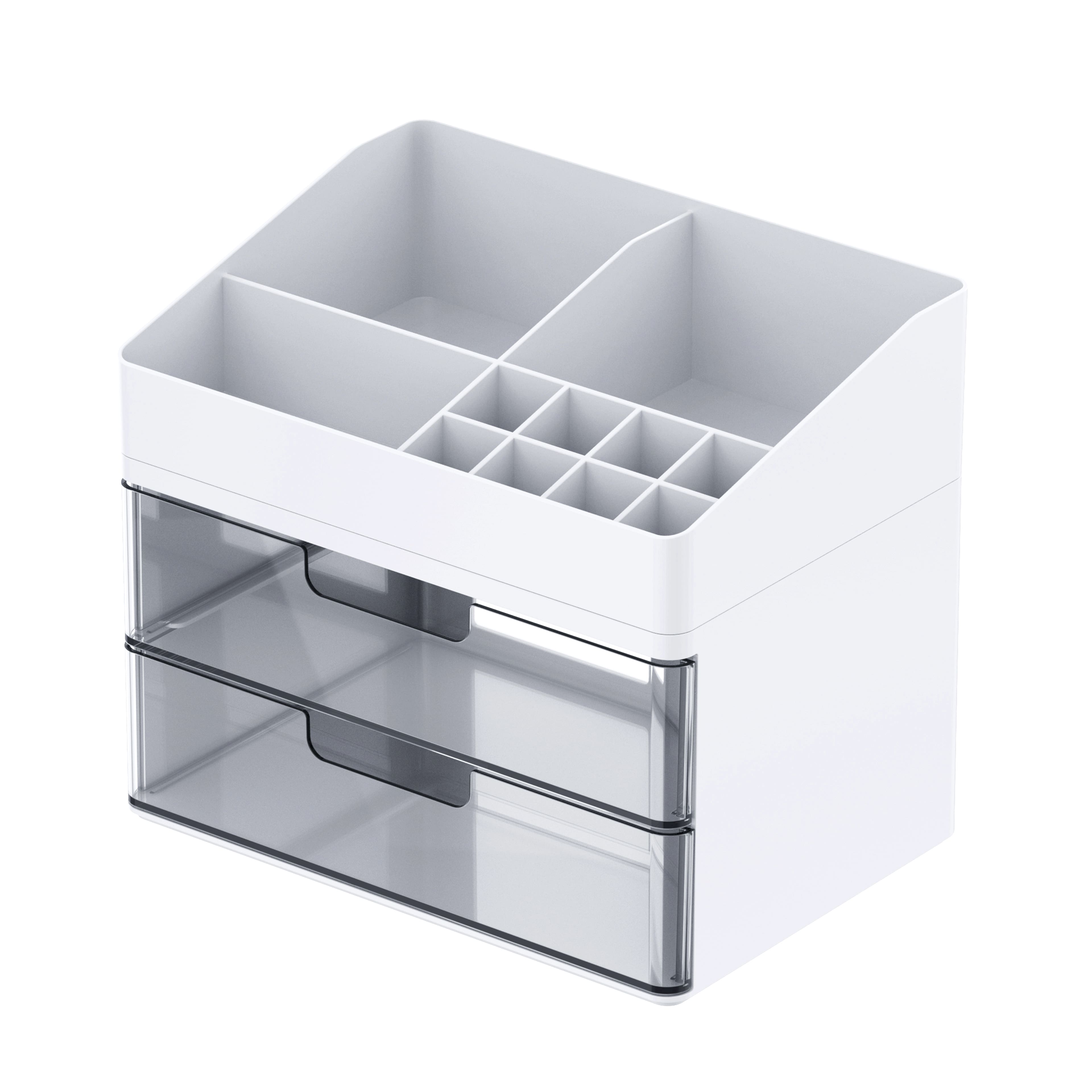 White Storage Organizer with Clear Drawers by Simply Tidy&#xAE;