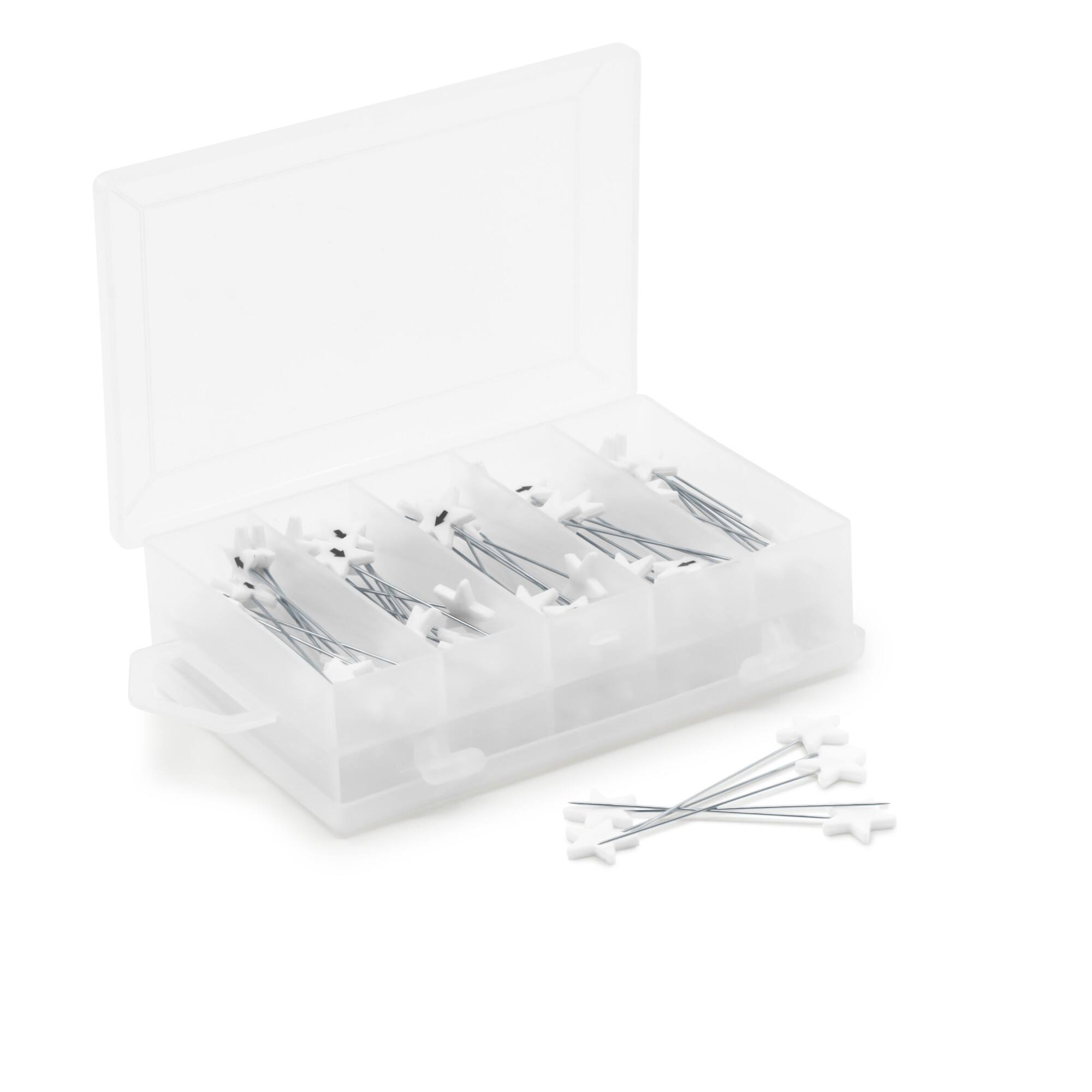 Dritz® White Star Flat Head Pins With Numbers & Directional Arrows, 115ct.