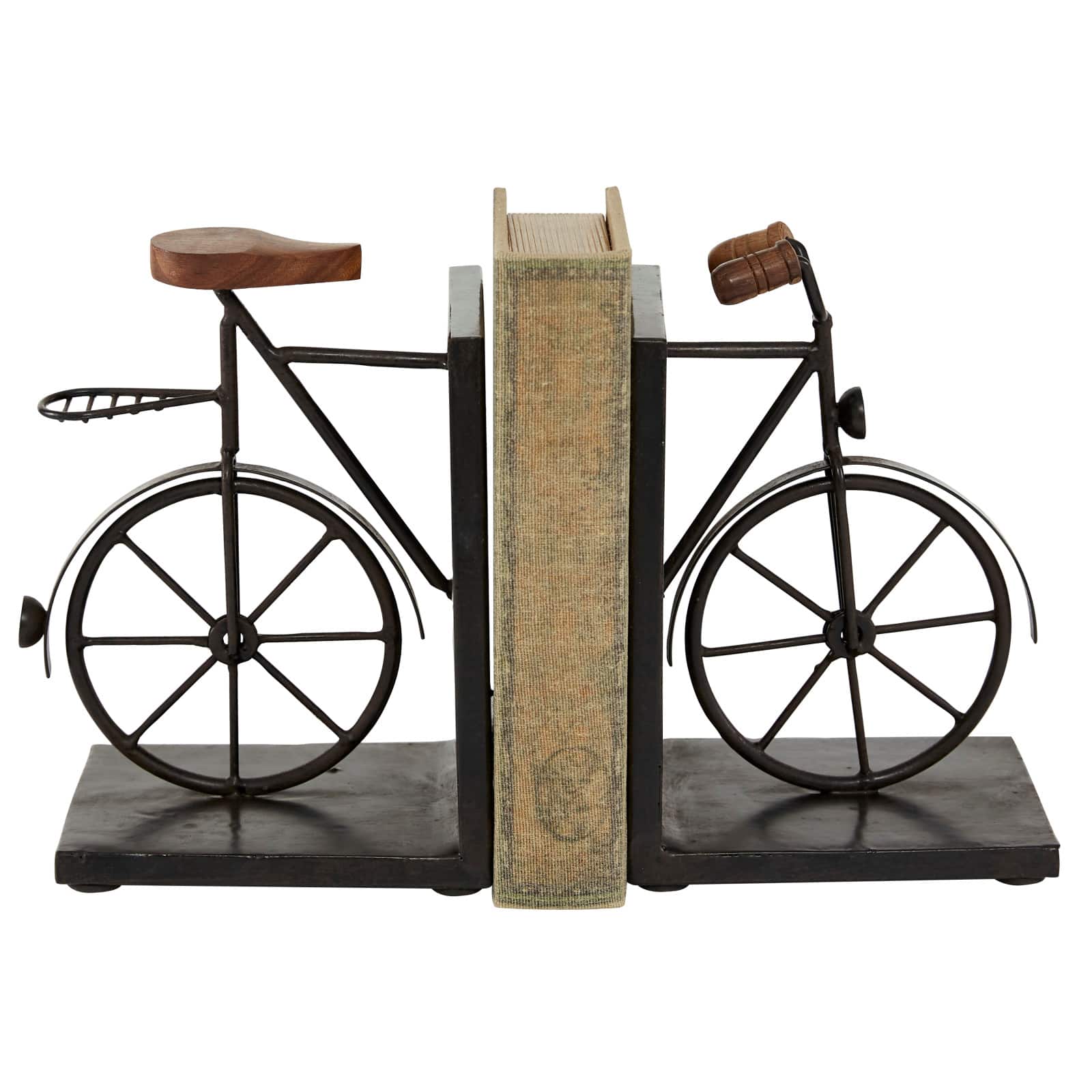 9&#x22; Contemporary Bicycle Iron Bookend Set