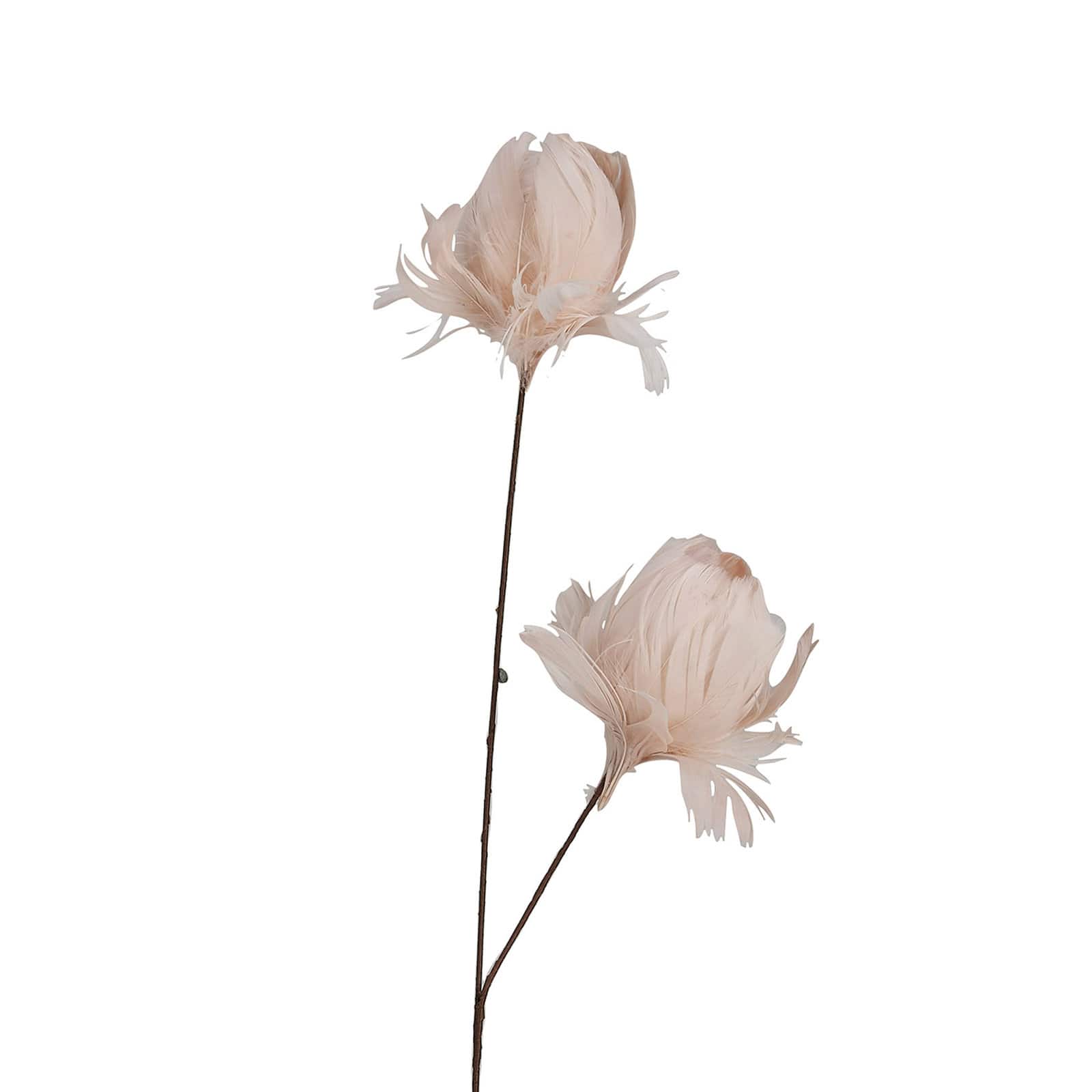 Hello Honey® 28.25" Pink Organic Feather Flower Stem