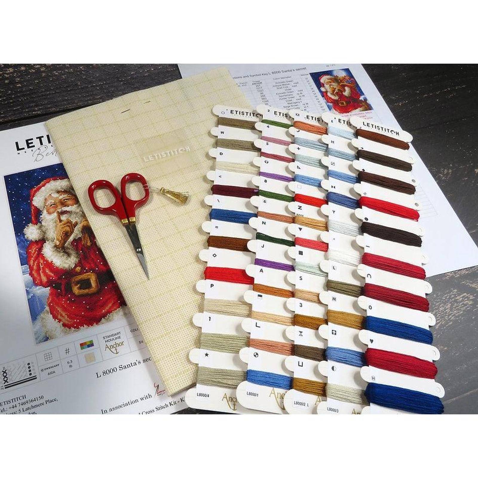 Letistitch Santa&#x27;s Secret Counted Cross Stitch Kit