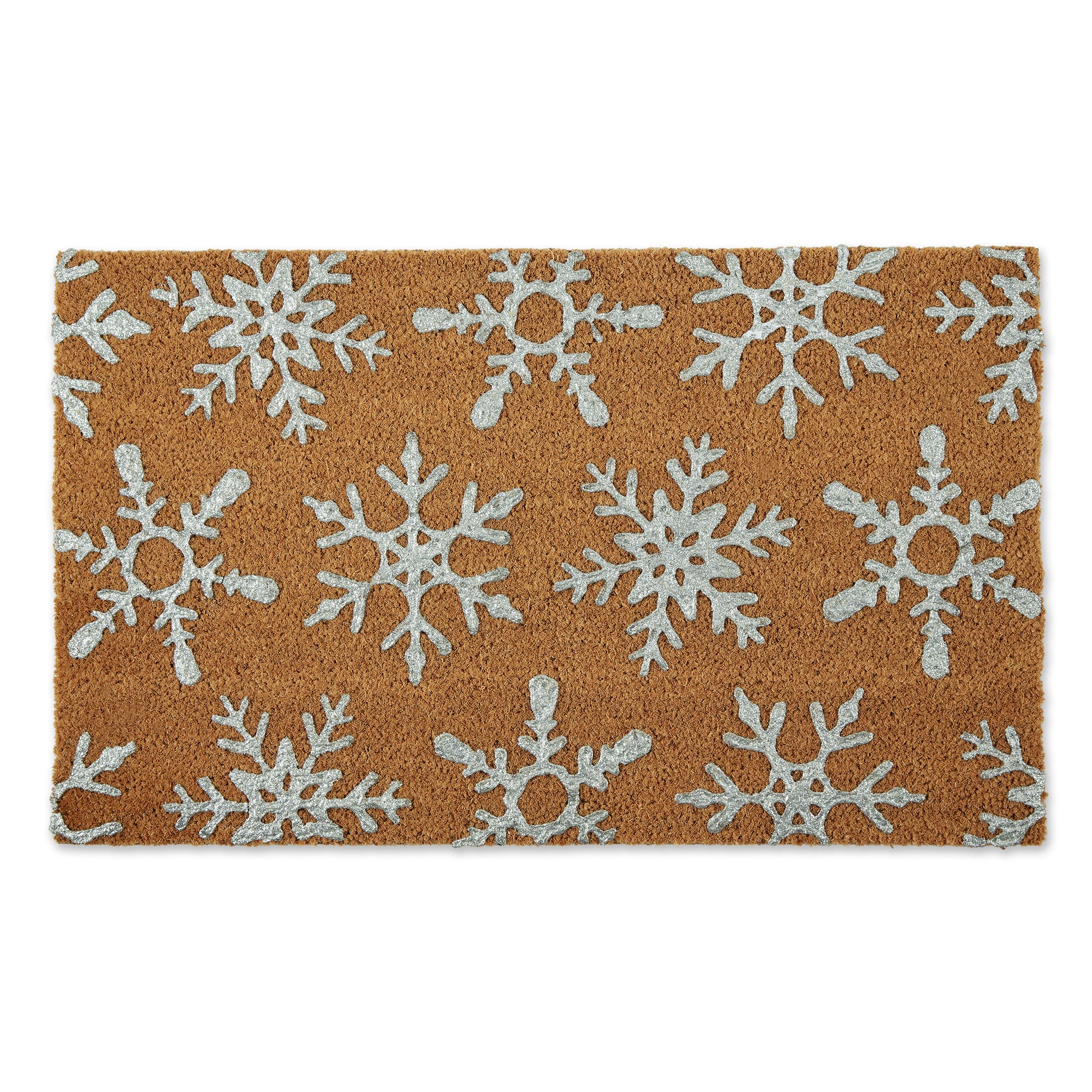 DII&#xAE; Silver Snowflakes Glitter Doormat