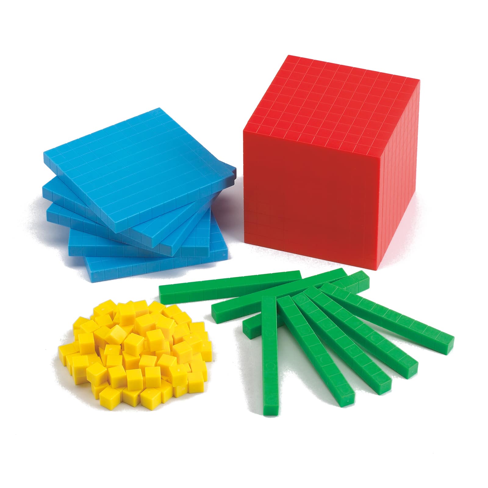 Edx Education&#xAE; Four Color Plastic Base Ten Set