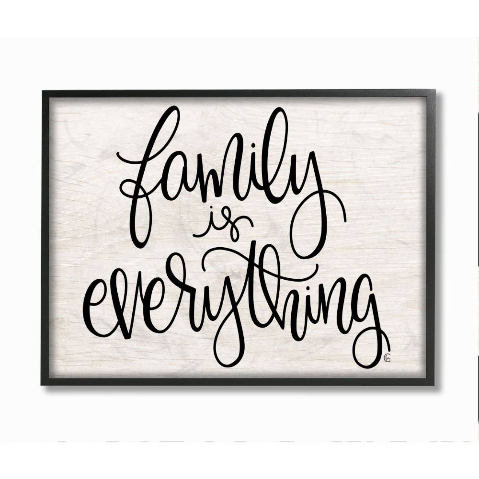 Stupell Industries Family Is Everything Black Framed Wall Art