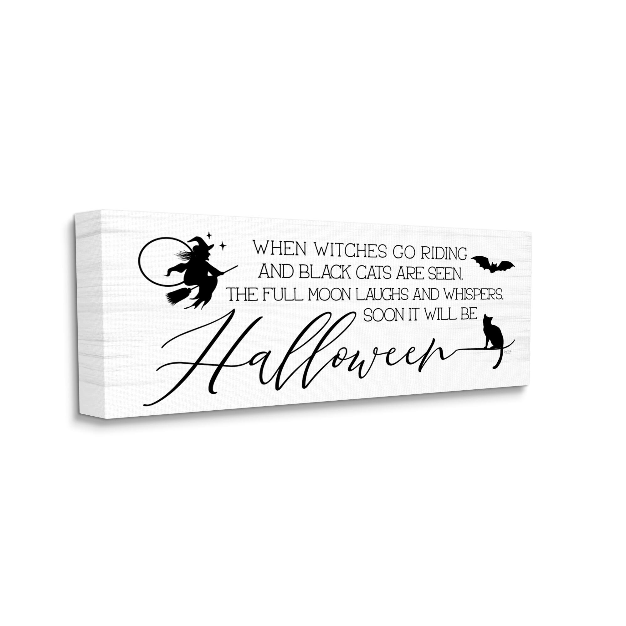 Stupell Industries Halloween Season Phrase Canvas Wall Art