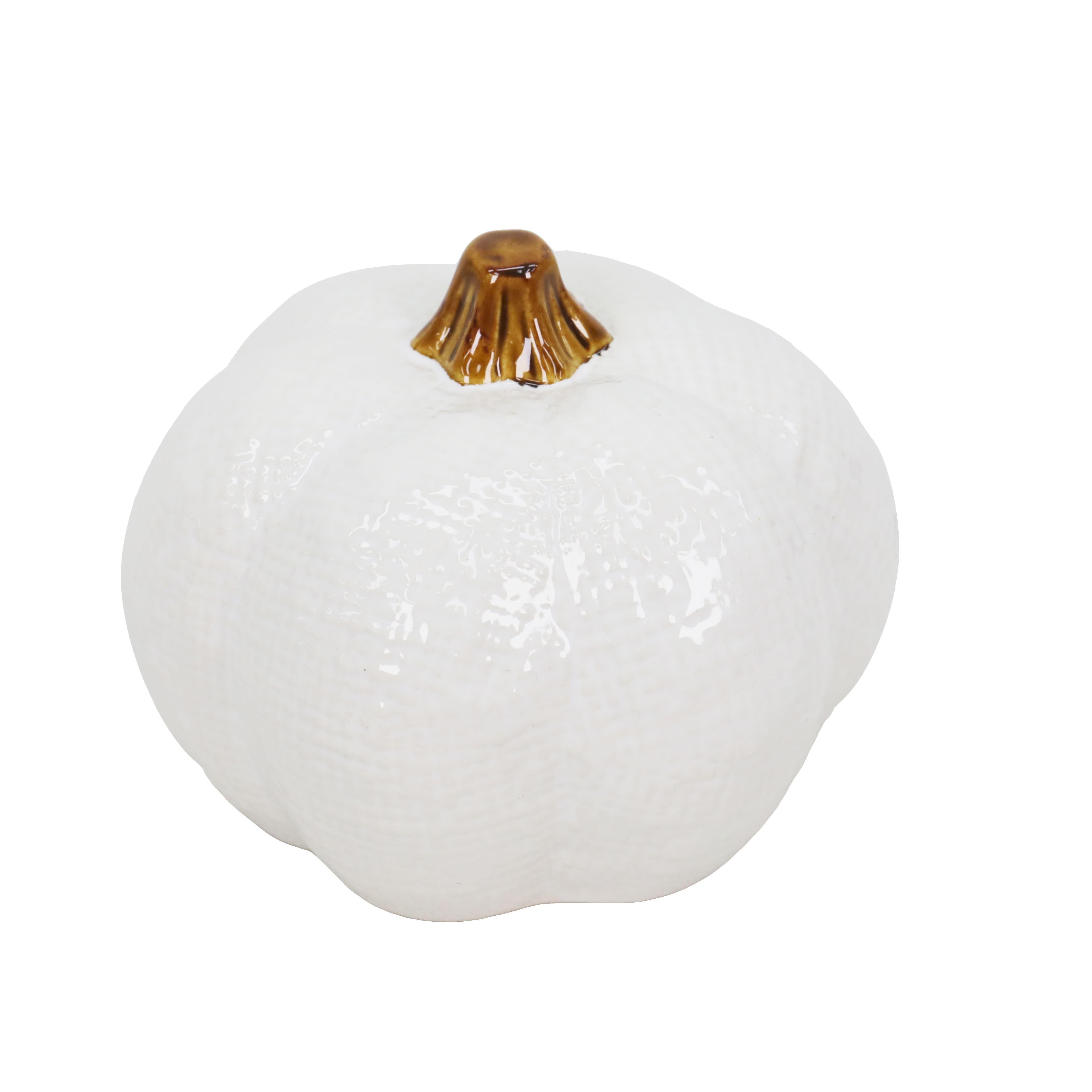 4.5&#x22; Ceramic Knit Pumpkin Tabletop D&#xE9;cor by Ashland&#xAE;