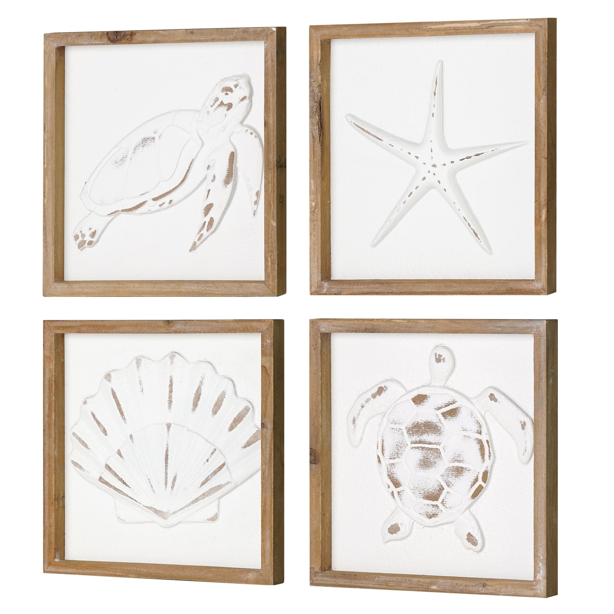 American Art Decor Marine Maties Medallions Set - 9.06" x 9.06"