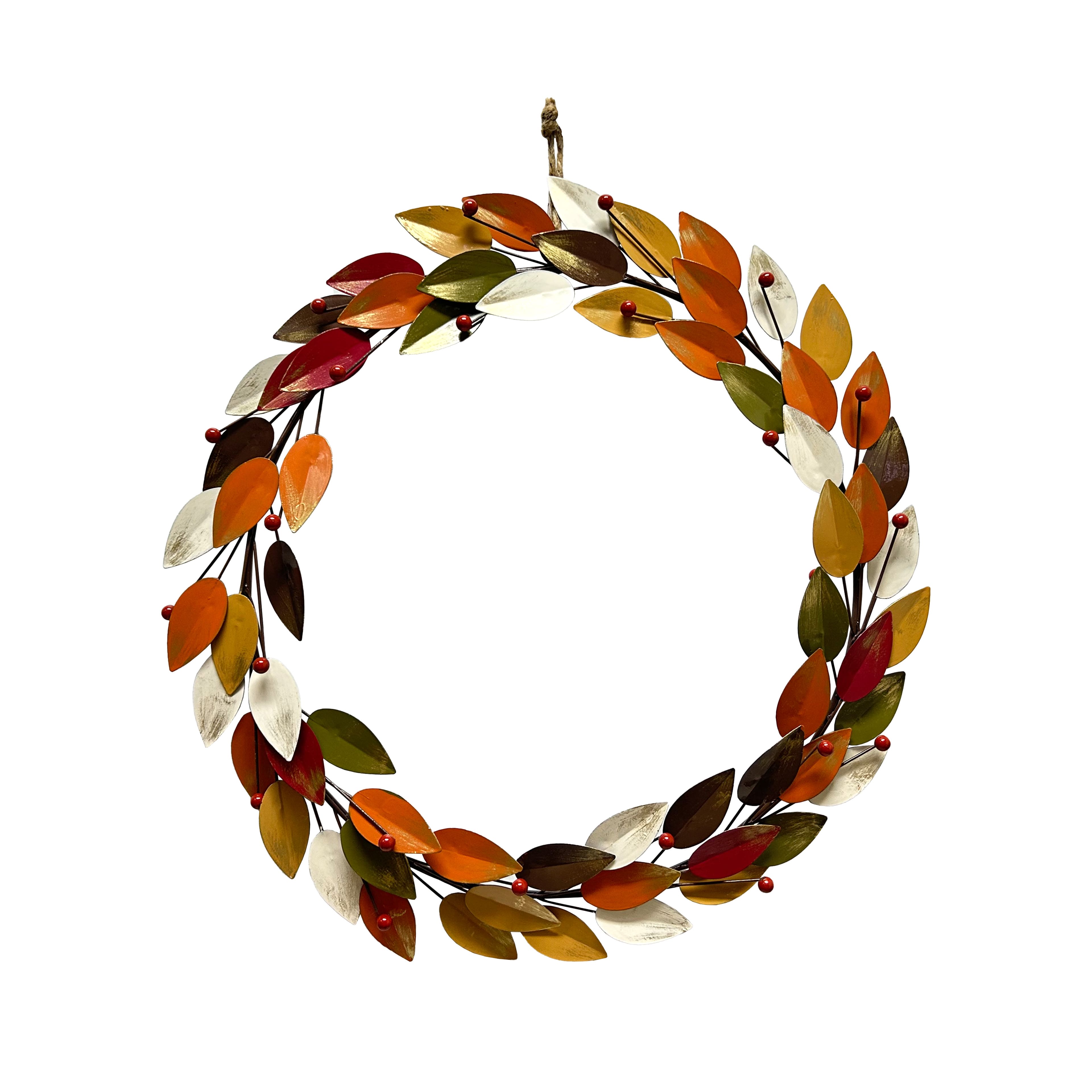 15.75&#x22; Fall Metal Leaves Wreath by Ashland&#xAE;