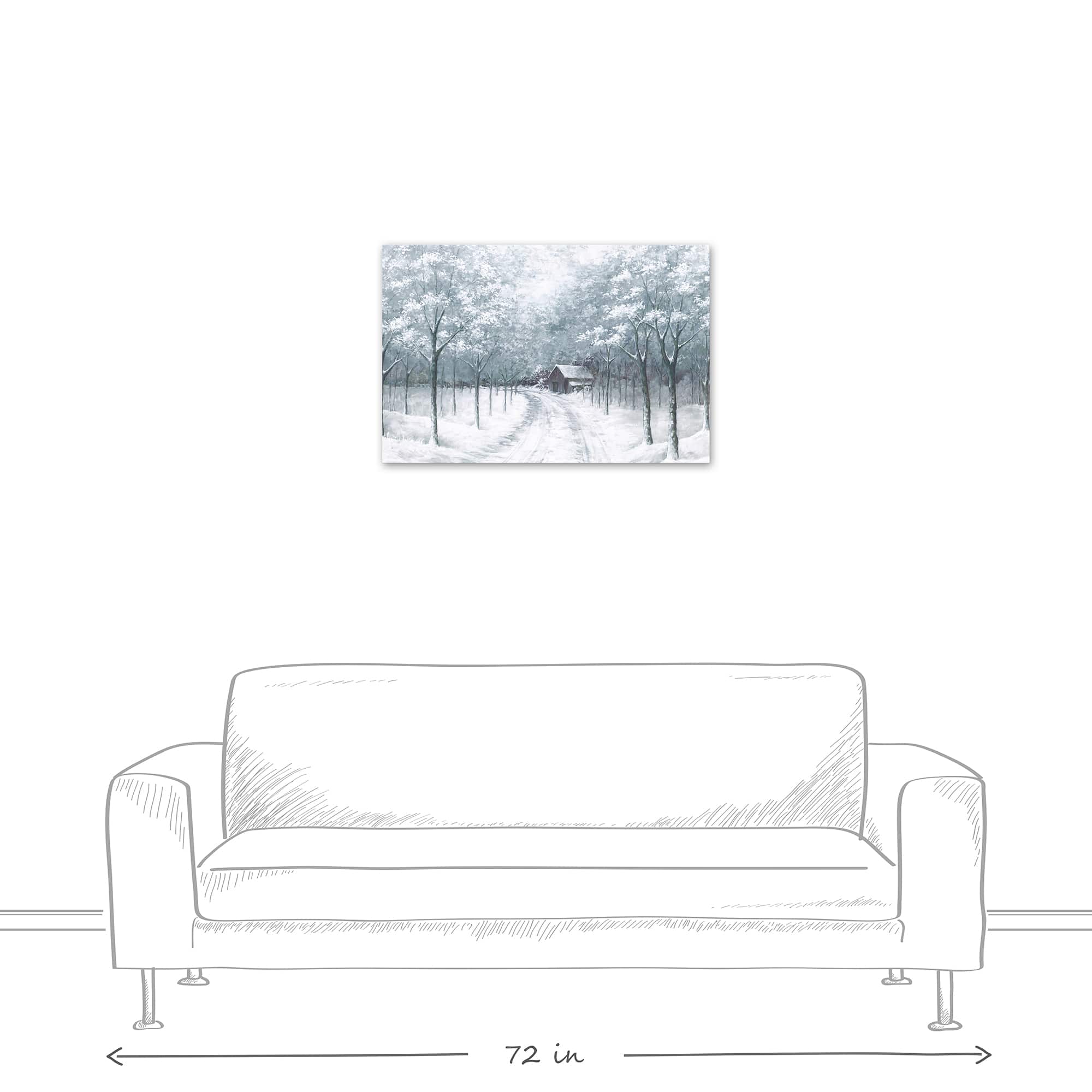 Winter Forest Path II Canvas Wall Art