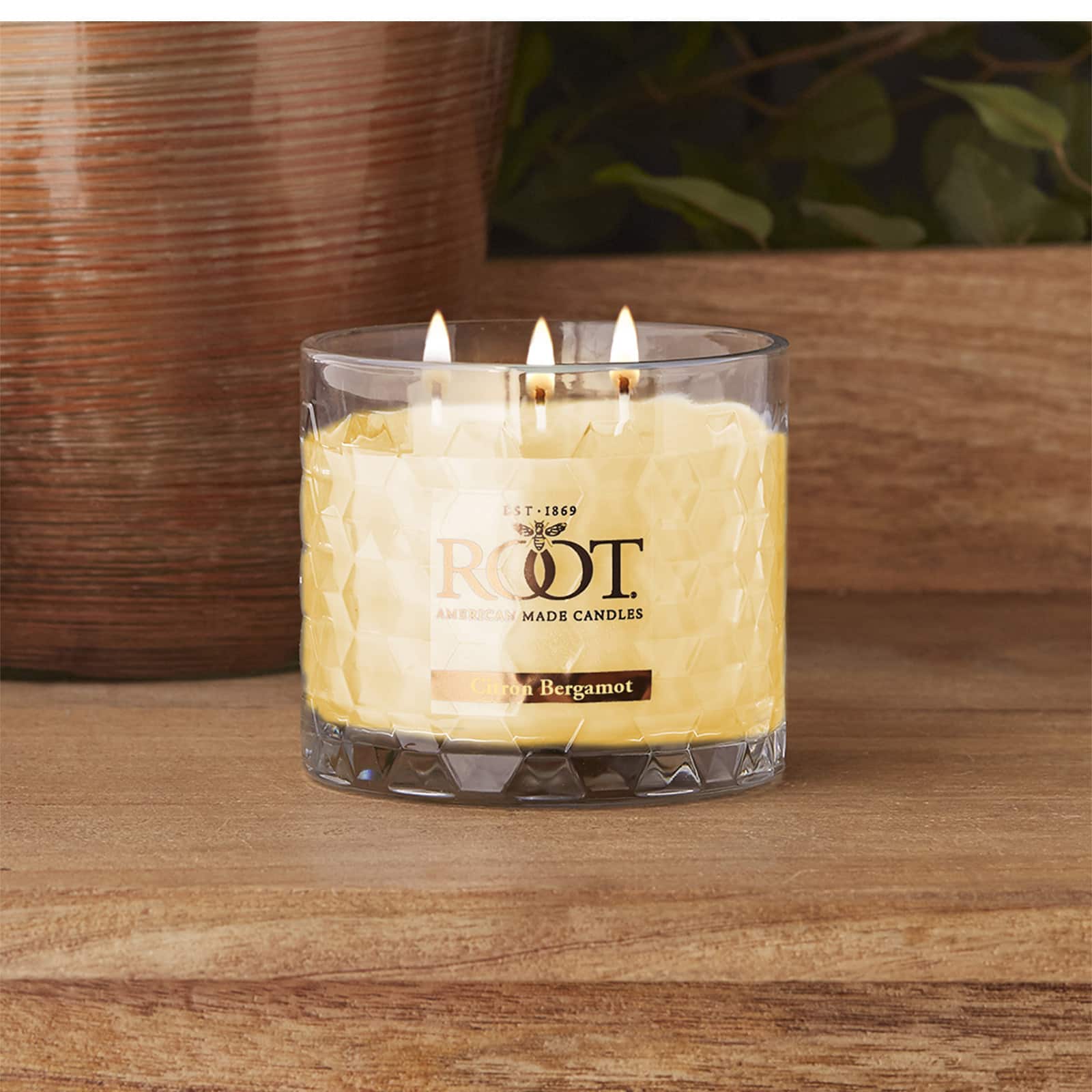 Root Candles Signature 3-Wick Honeycomb Beeswax Blend Jar Candle