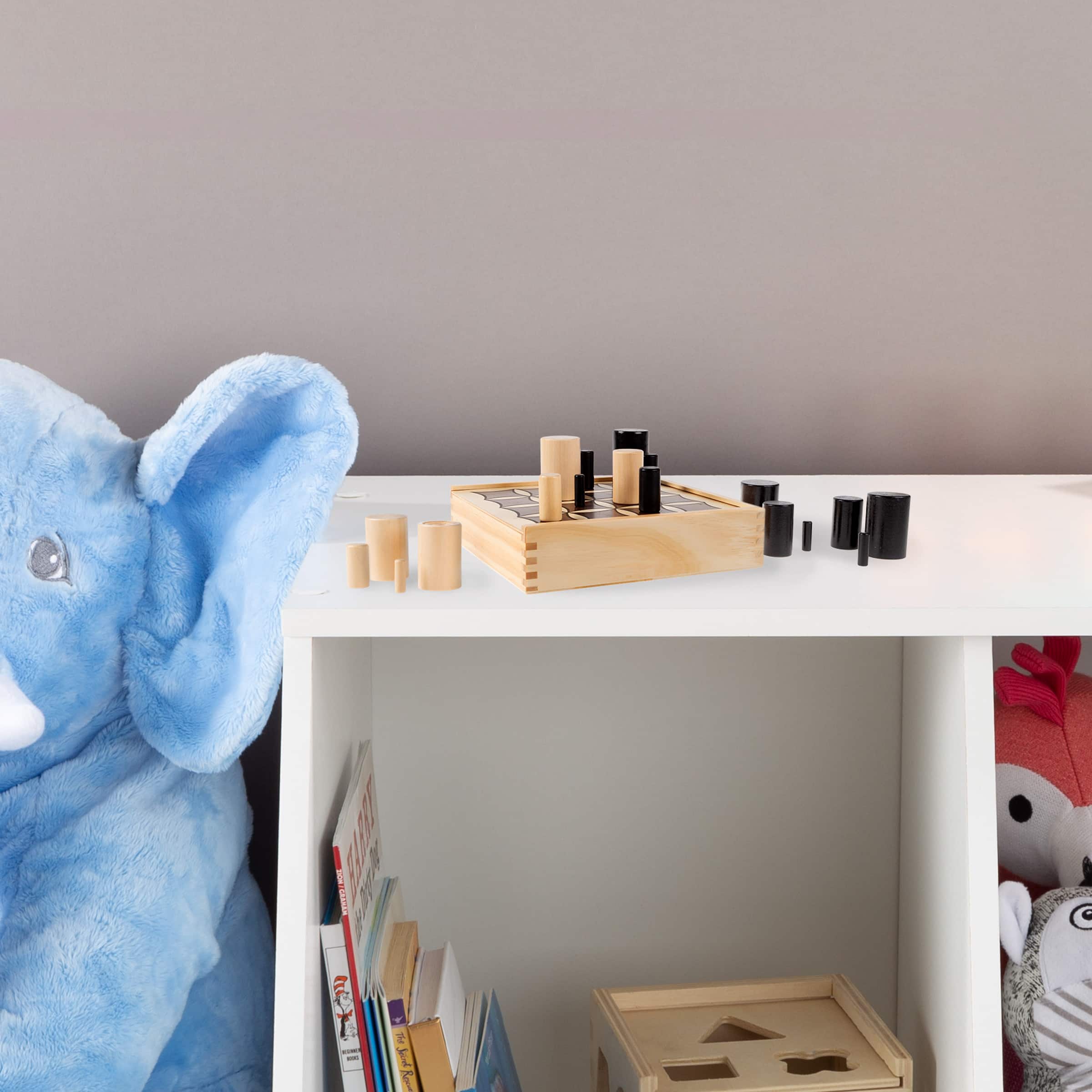 Toy Time Wooden Tabletop 3D Tic Tac Toe Board Game