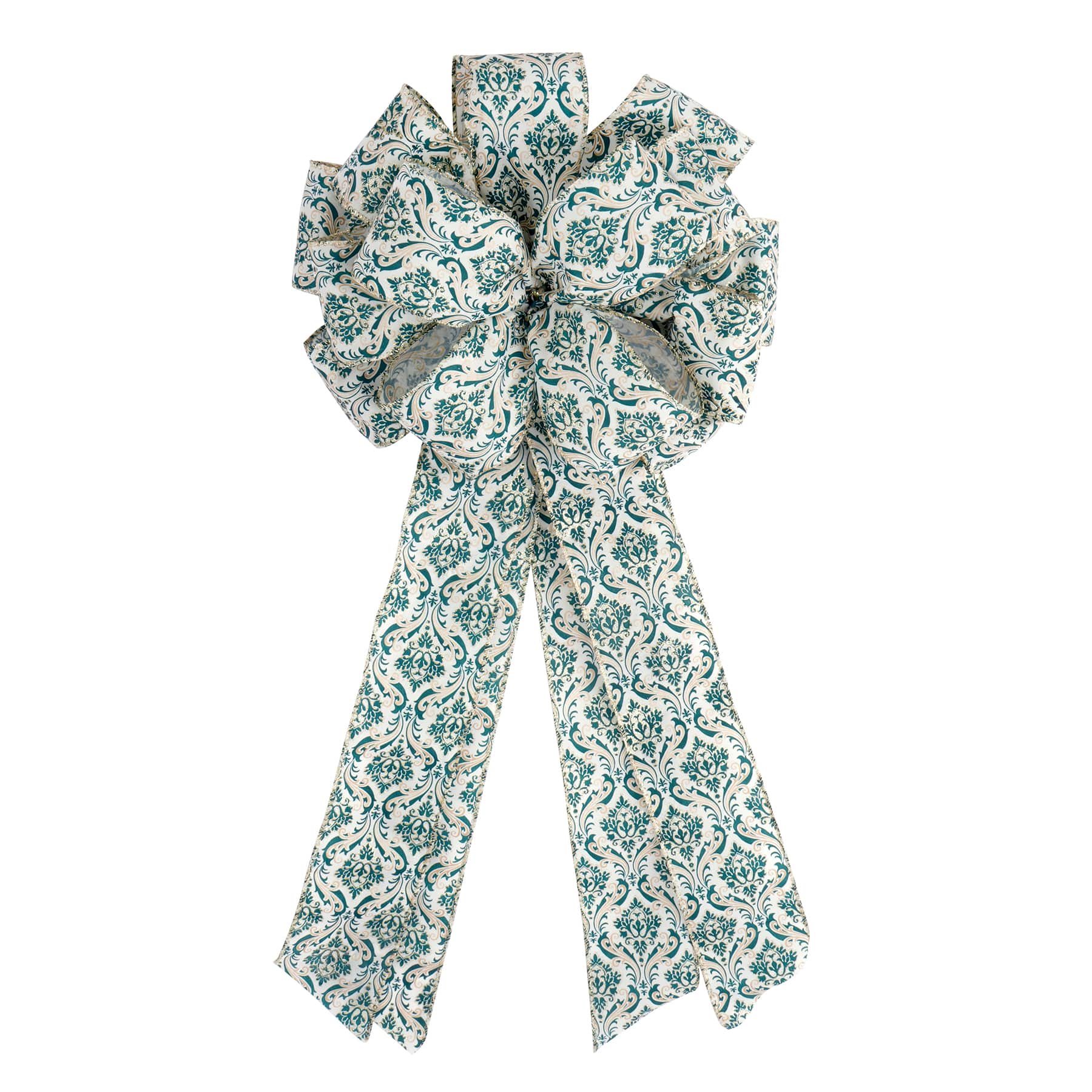 21&#x22; Green Damask Tree Bow by Celebrate It&#xAE;