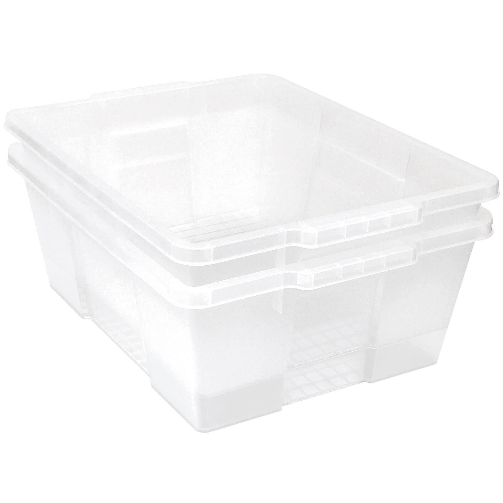 Quantum Storage Systems® 21" x 15.875" x 7.75" Clear Latch Container