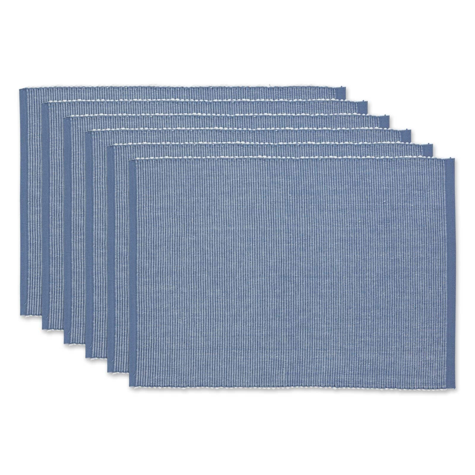 DII® 2-Tone Ribbed Placemats, 6ct.