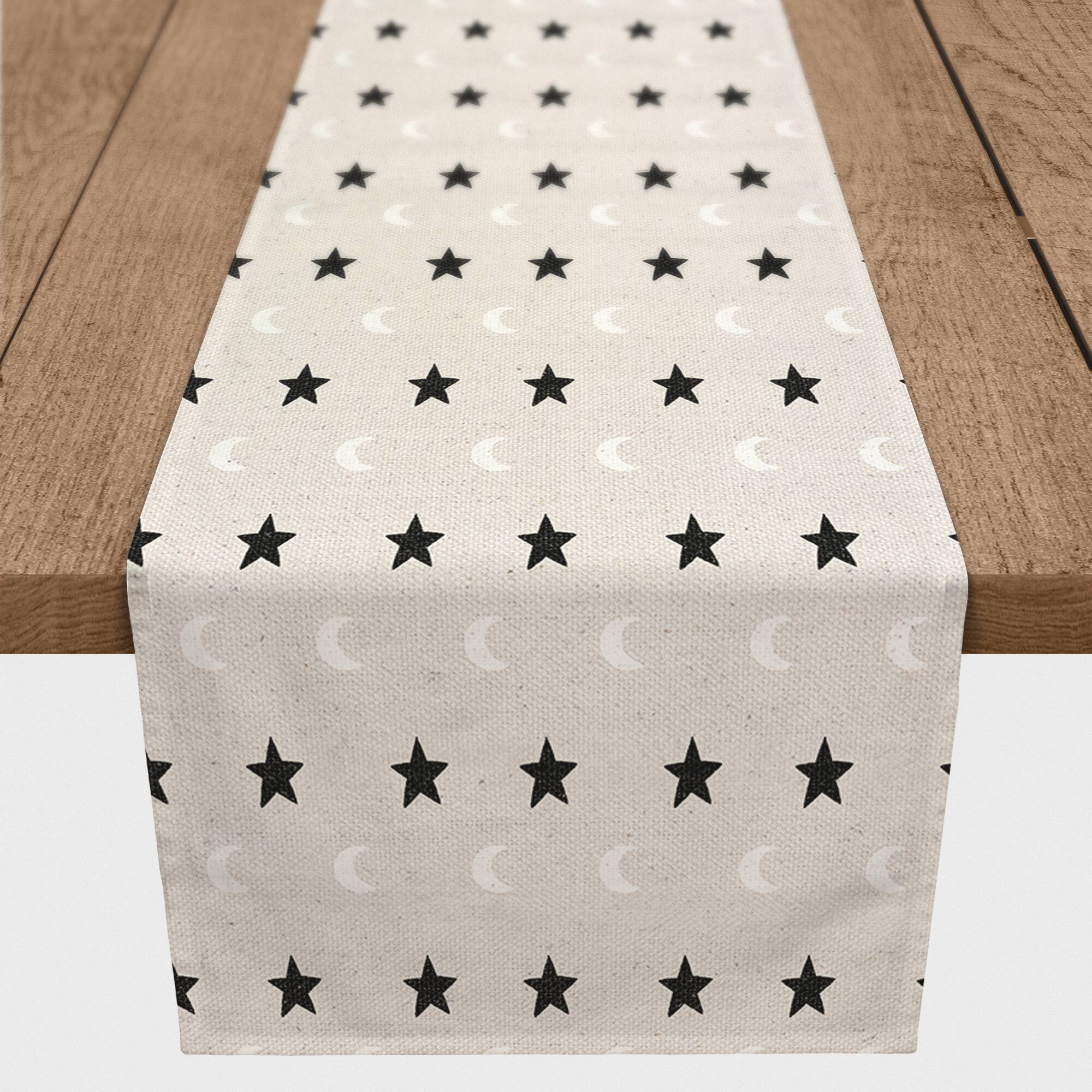 90" Moon And Stars Poly Twill Table Runner