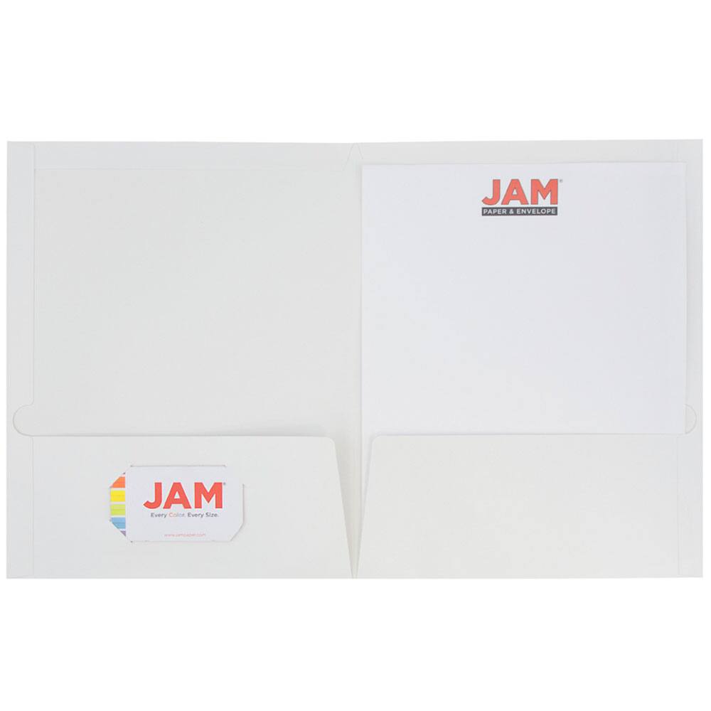 JAM Paper Glossy Laminated Two Pocket Folders, 100ct.