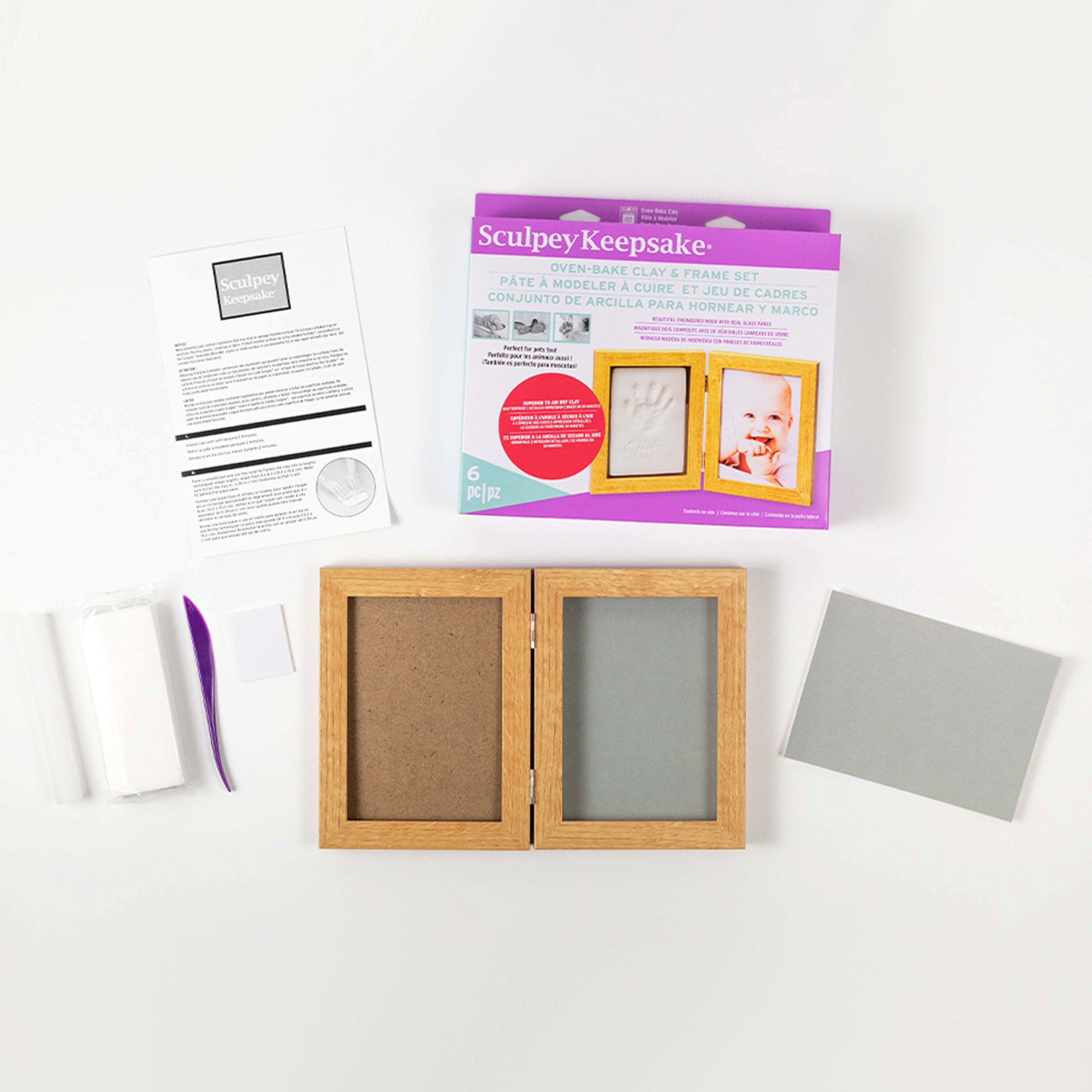 6 Pack: Sculpey&#xAE; Keepsake&#xAE; Oven-Bake Clay &#x26; Frame Set