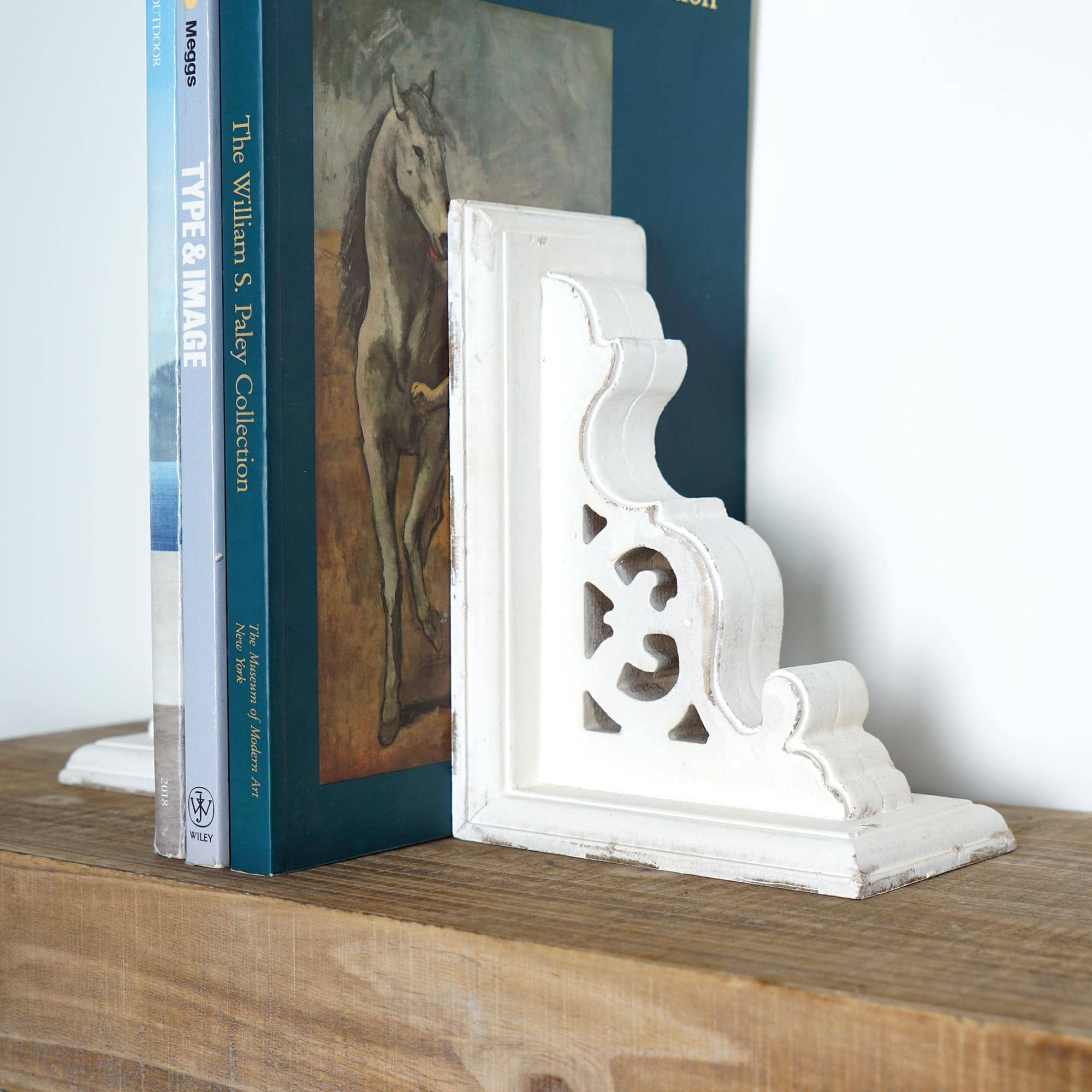 American Art D&#xE9;cor&#x2122; 8&#x22; Vintage Decorative Wood Bookends, 2ct.