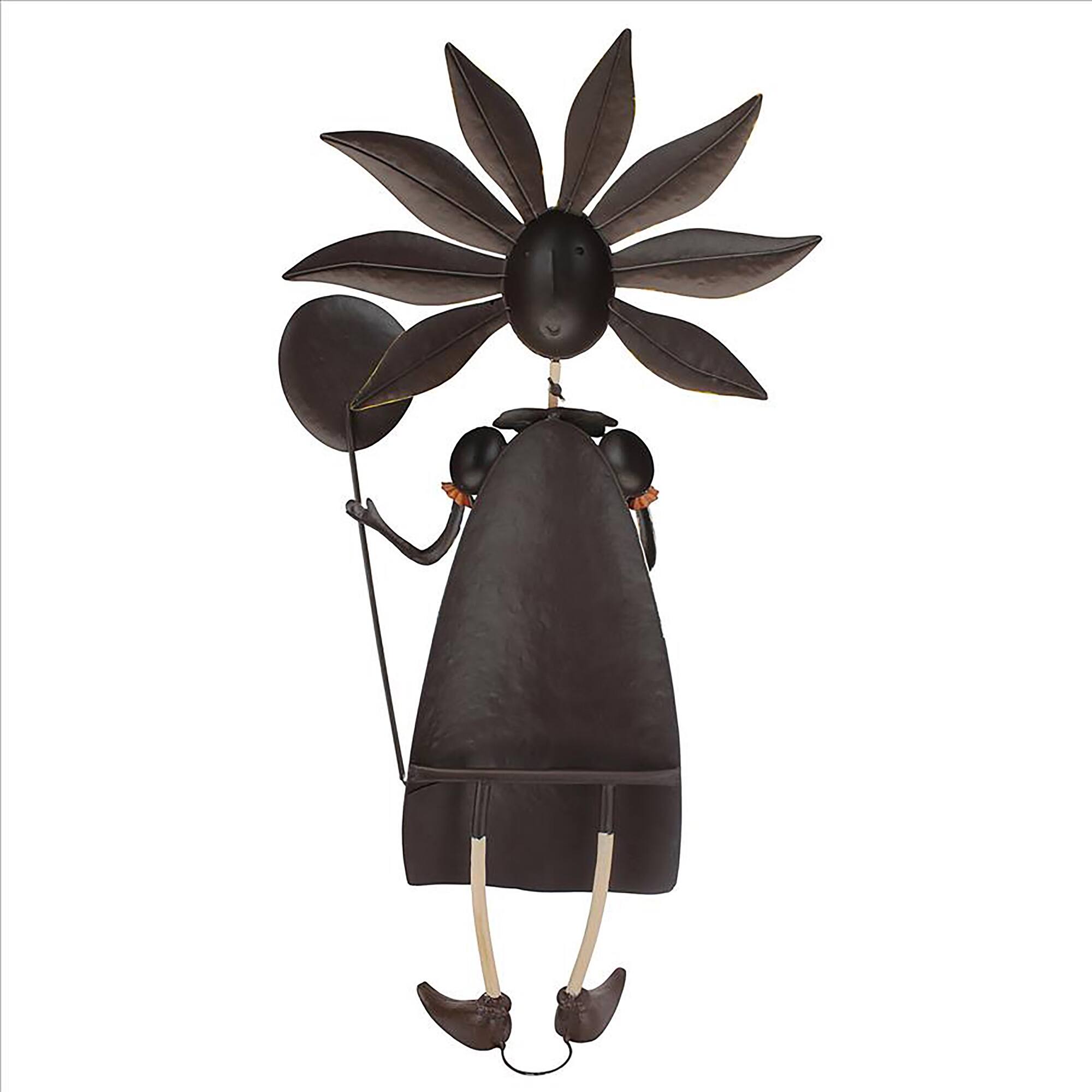 Design Toscano® 34.5" Flower Children Girl Metal Garden Statue