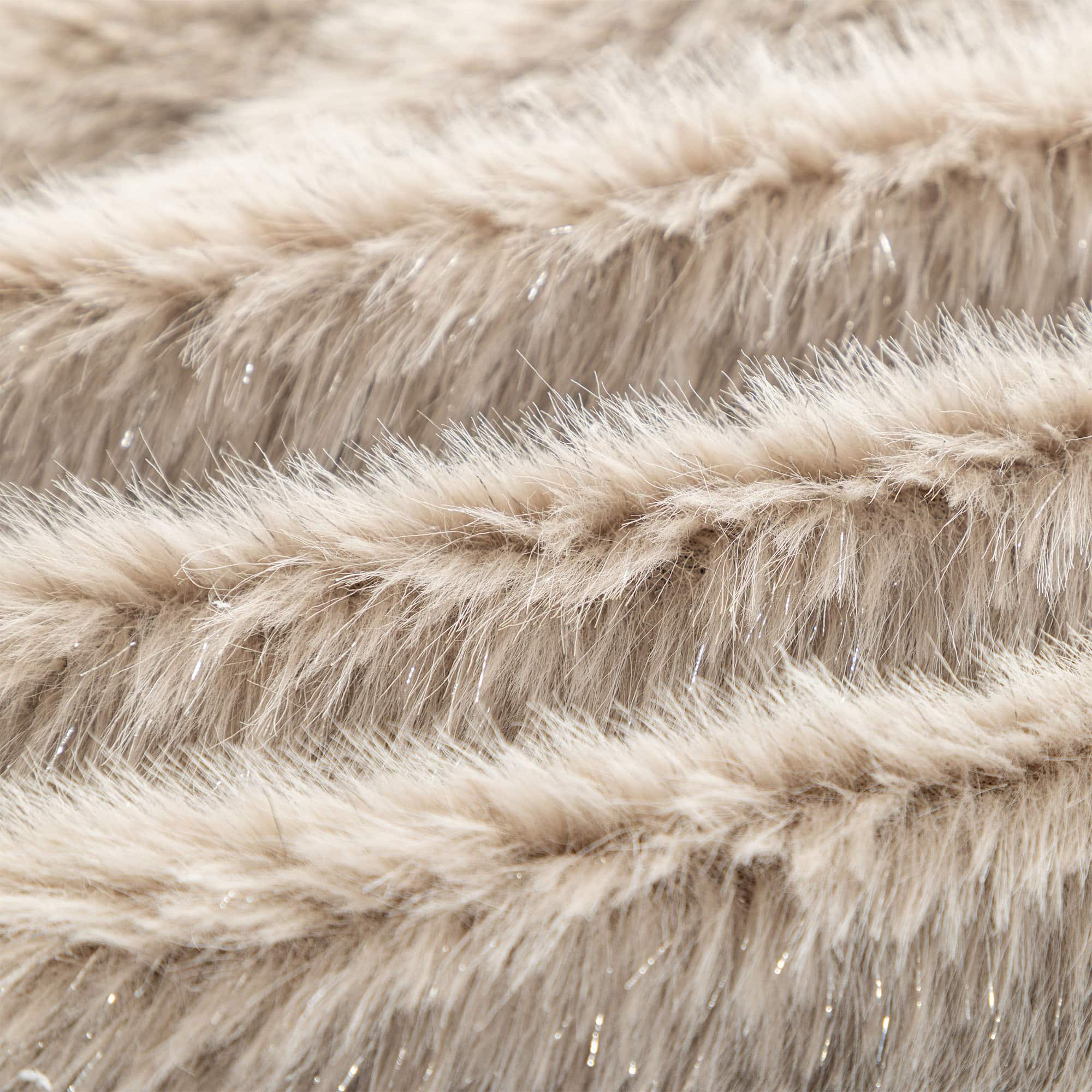 Glitzhome® 48"D Reversible Faux Fox Fur Christmas Tree Skirt