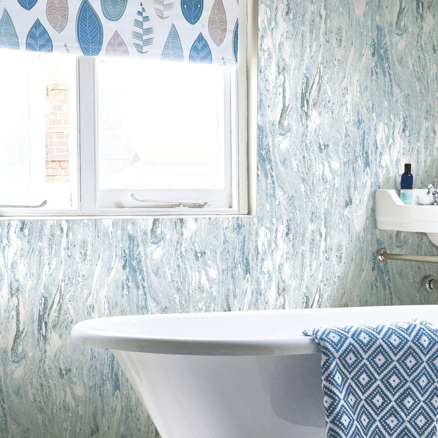 RoomMates Marble Seas Peel &#x26; Stick Wallpaper