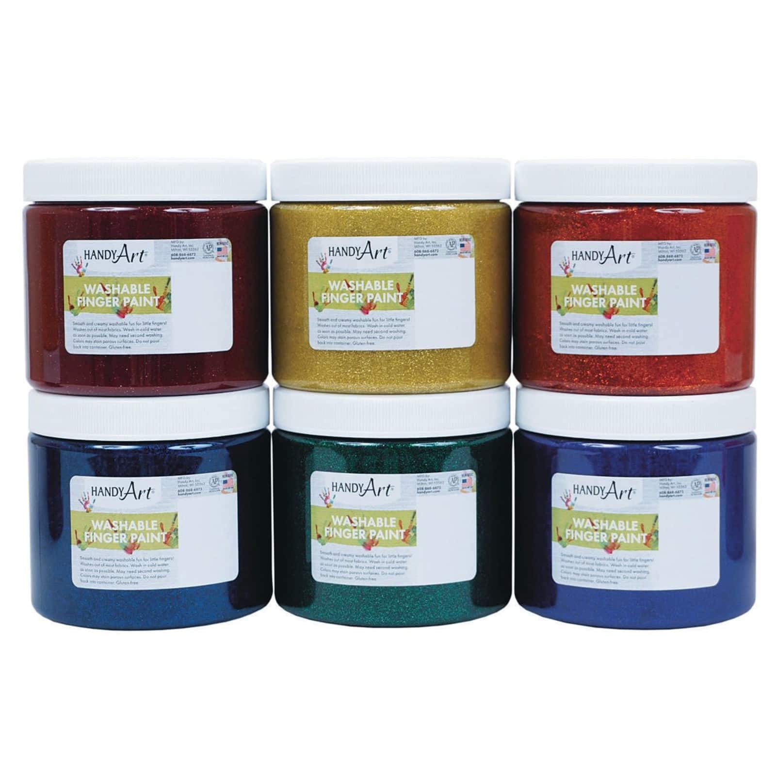 Handy Art® Washable Glitter Finger Paint Set