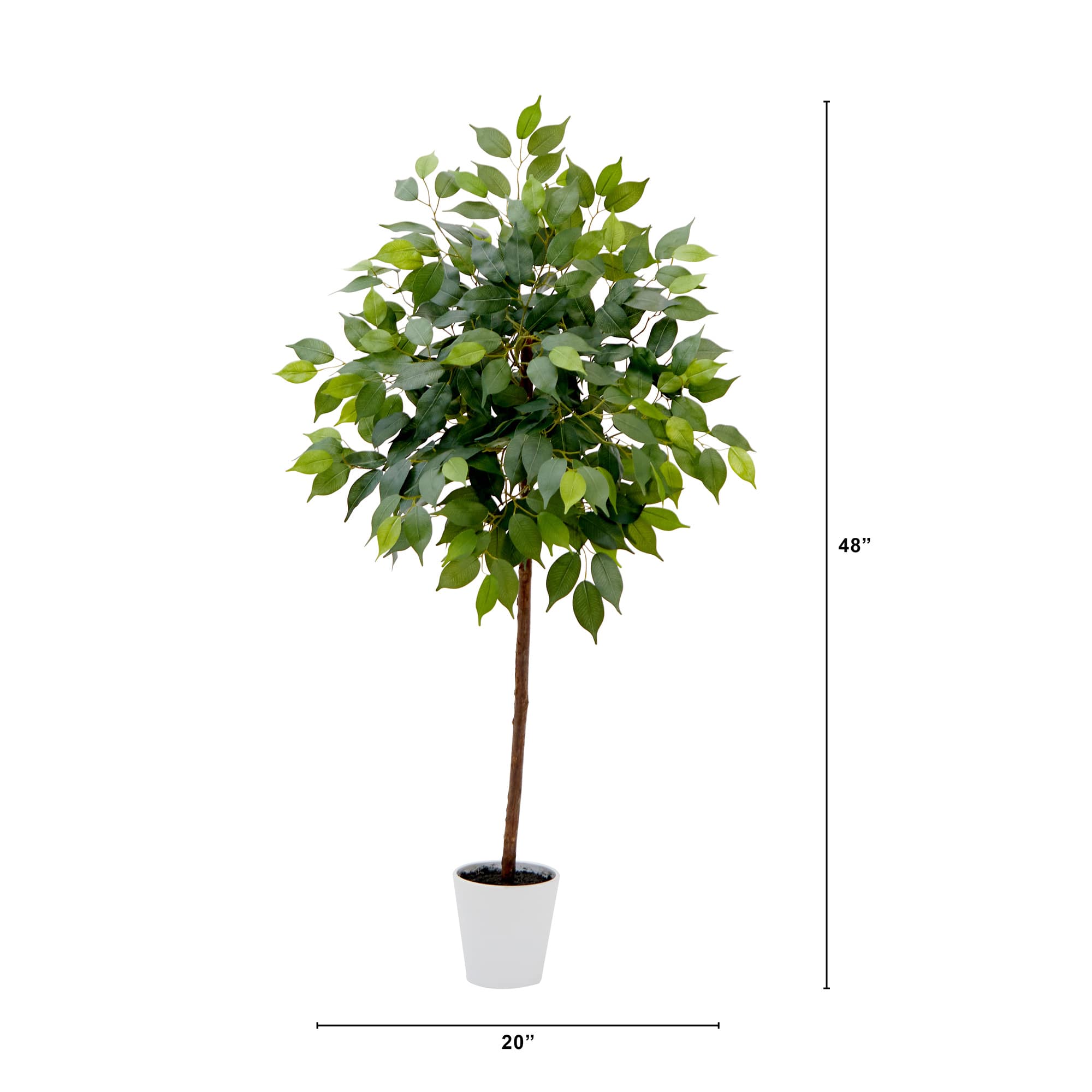 4ft. Artificial Ficus Tree with Decorative Planter