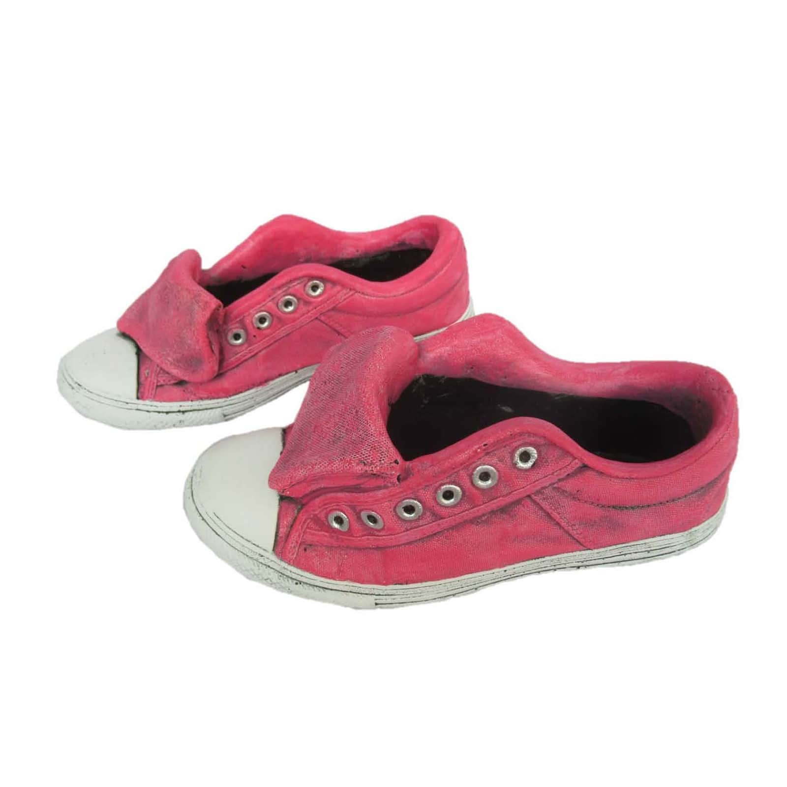 Santa&#x27;s Workshop Pink Cement Sneaker Planters Set