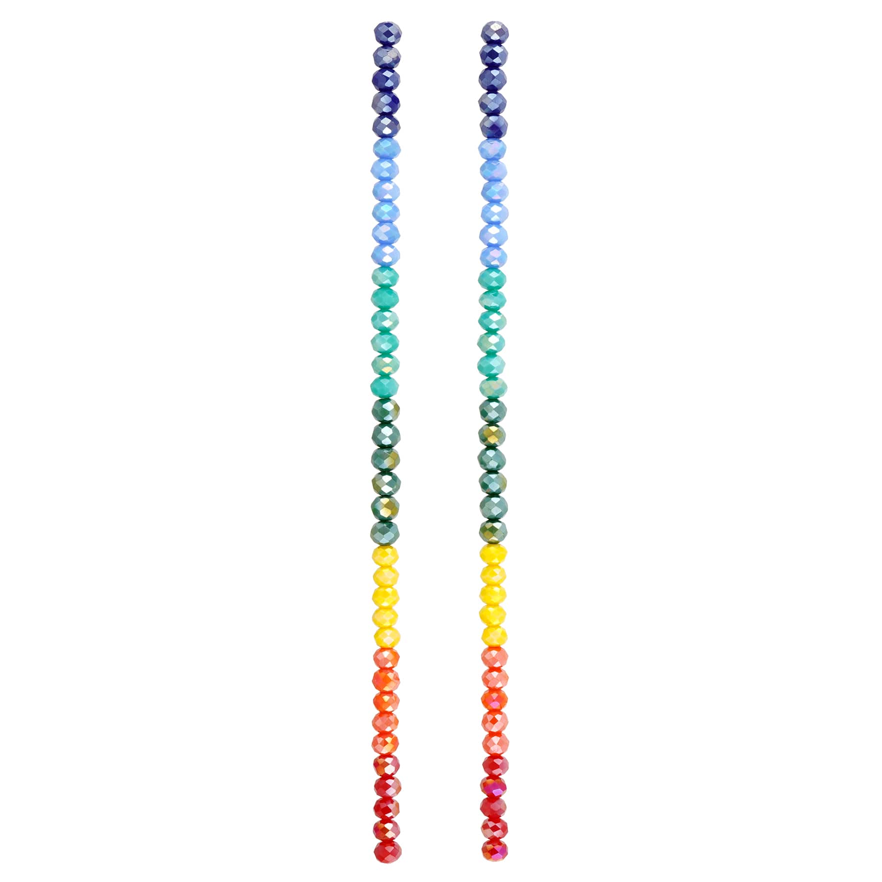 Rainbow AB Faceted Glass Rondelle Beads, 6mm by Bead Landing&#x2122;