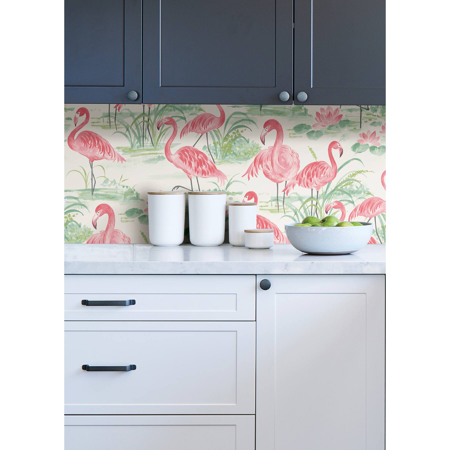 Wallpops Pink Flamingo Beach Peel & Stick Wallpaper