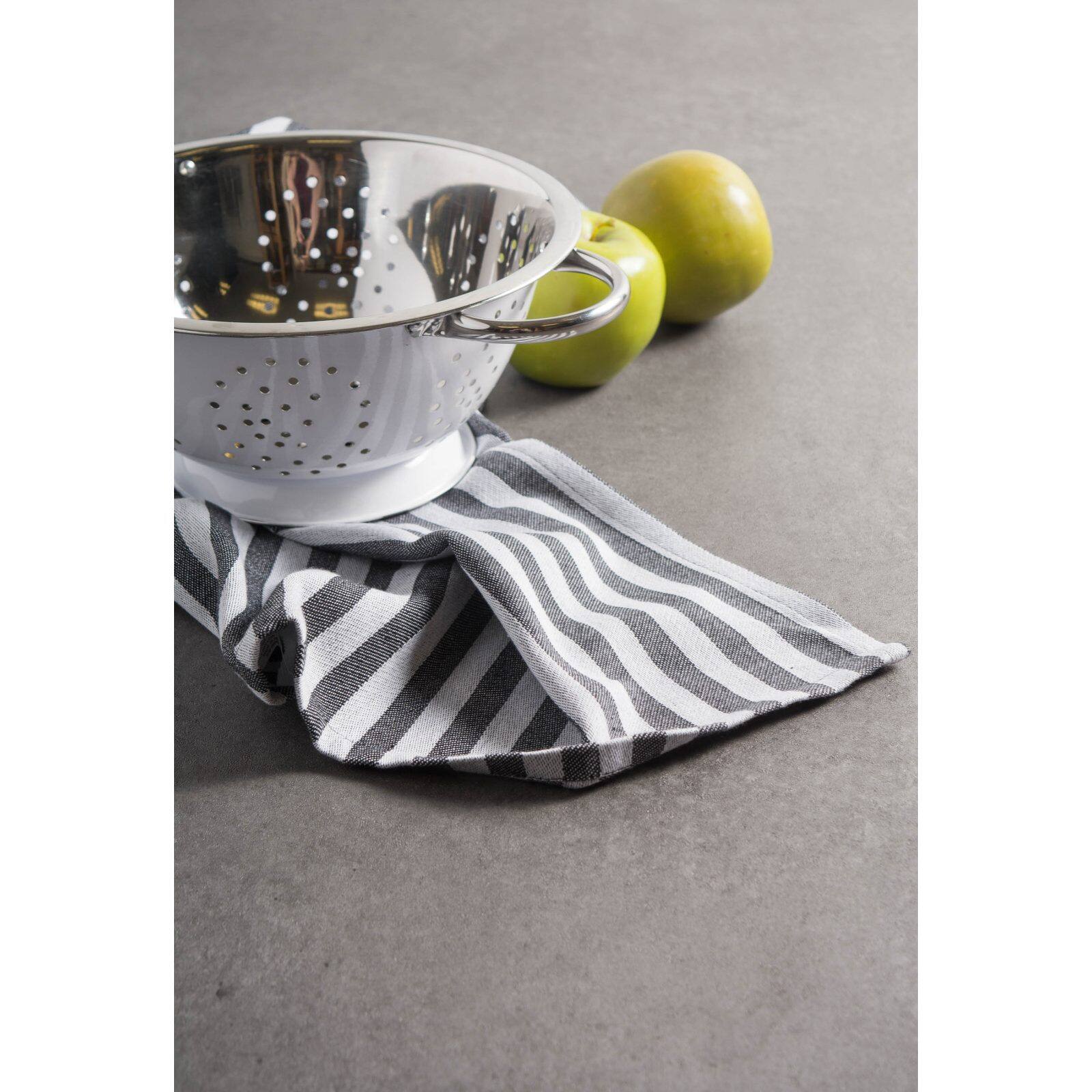 DII® Black & White Stripe Dishtowel, 3ct.