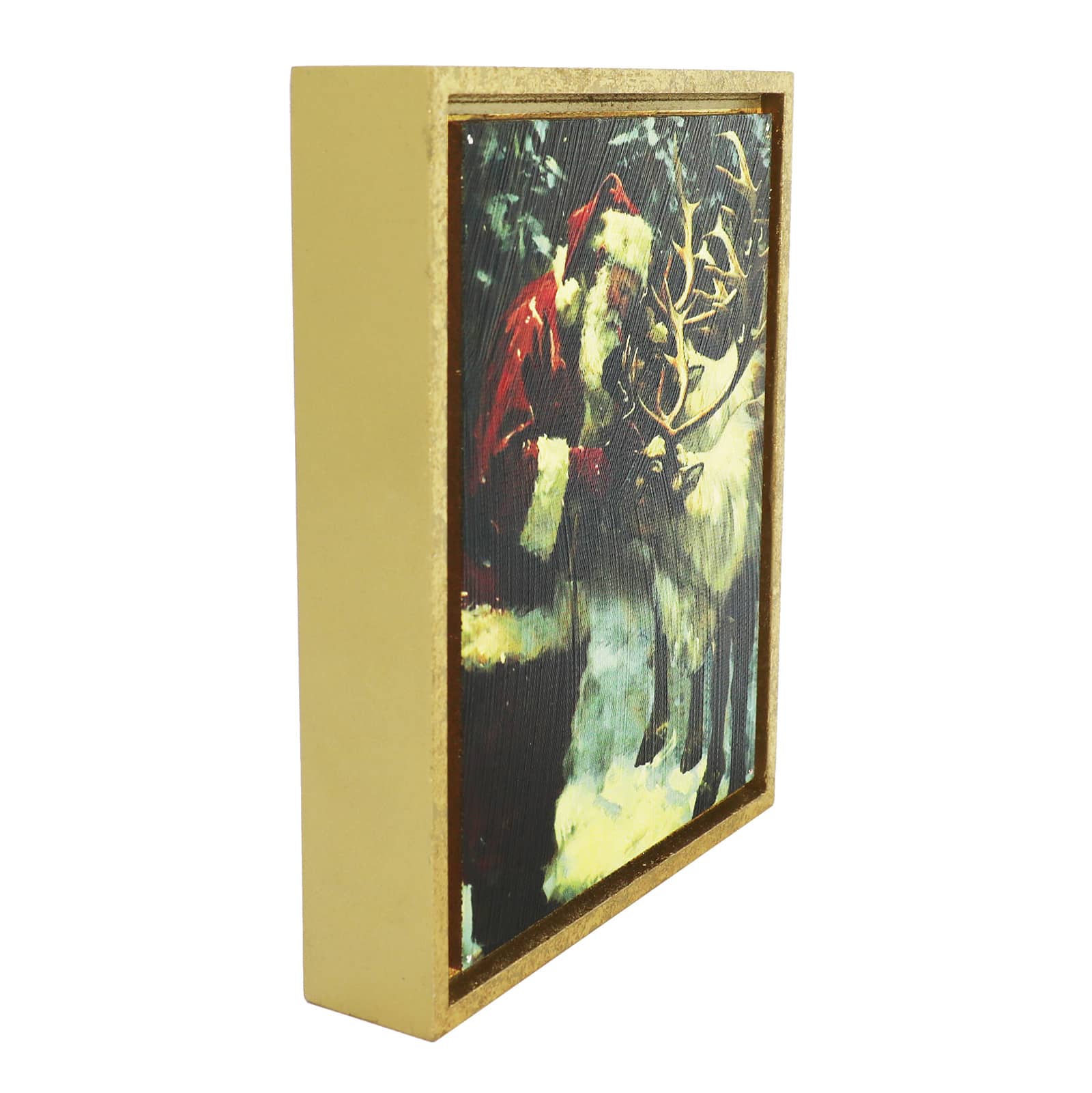6&#x22; x 7.25&#x22; Santa with Deer Tabletop D&#xE9;cor by Ashland&#xAE;