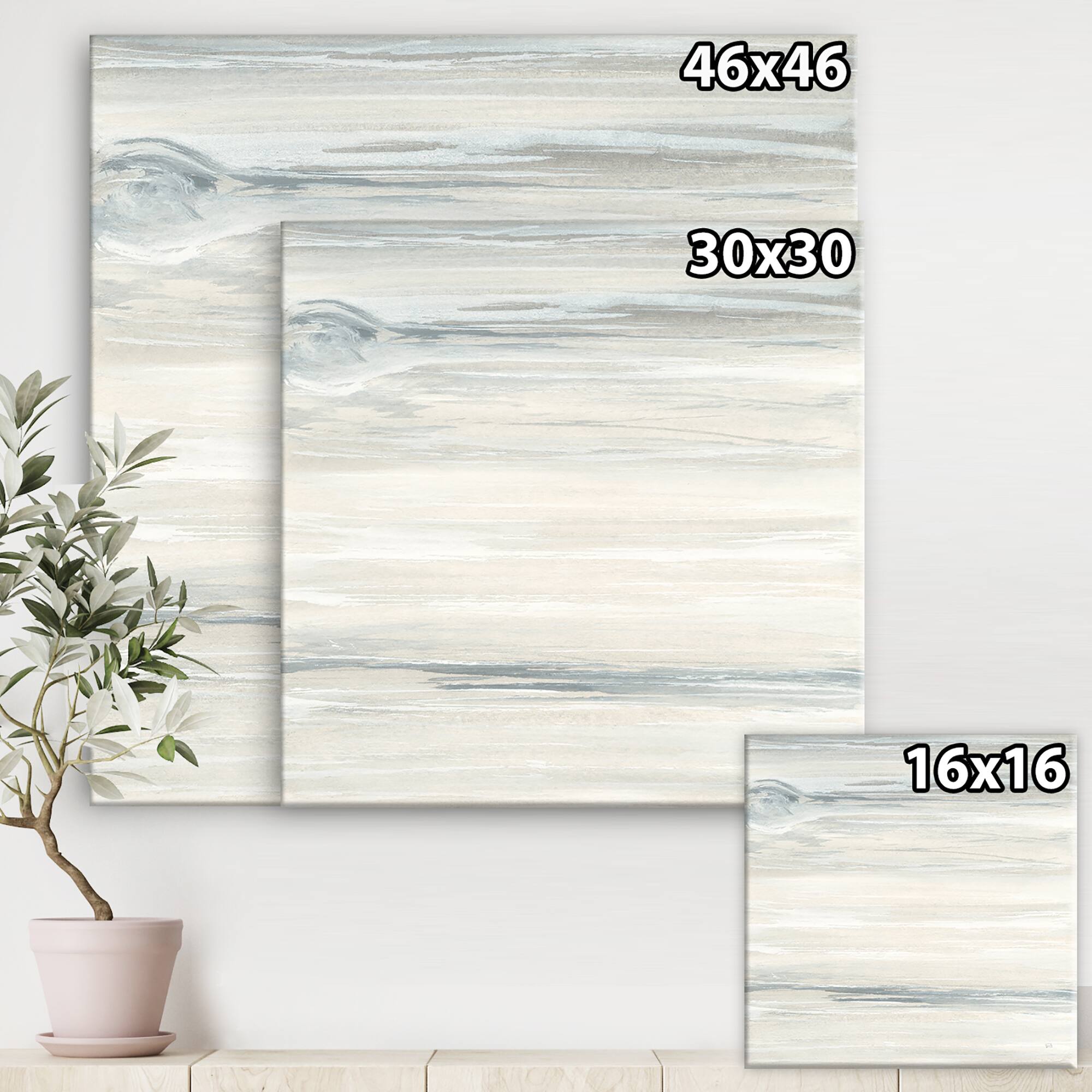 Designart - watercolor colorfields I - Glam Gallery-wrapped Canvas