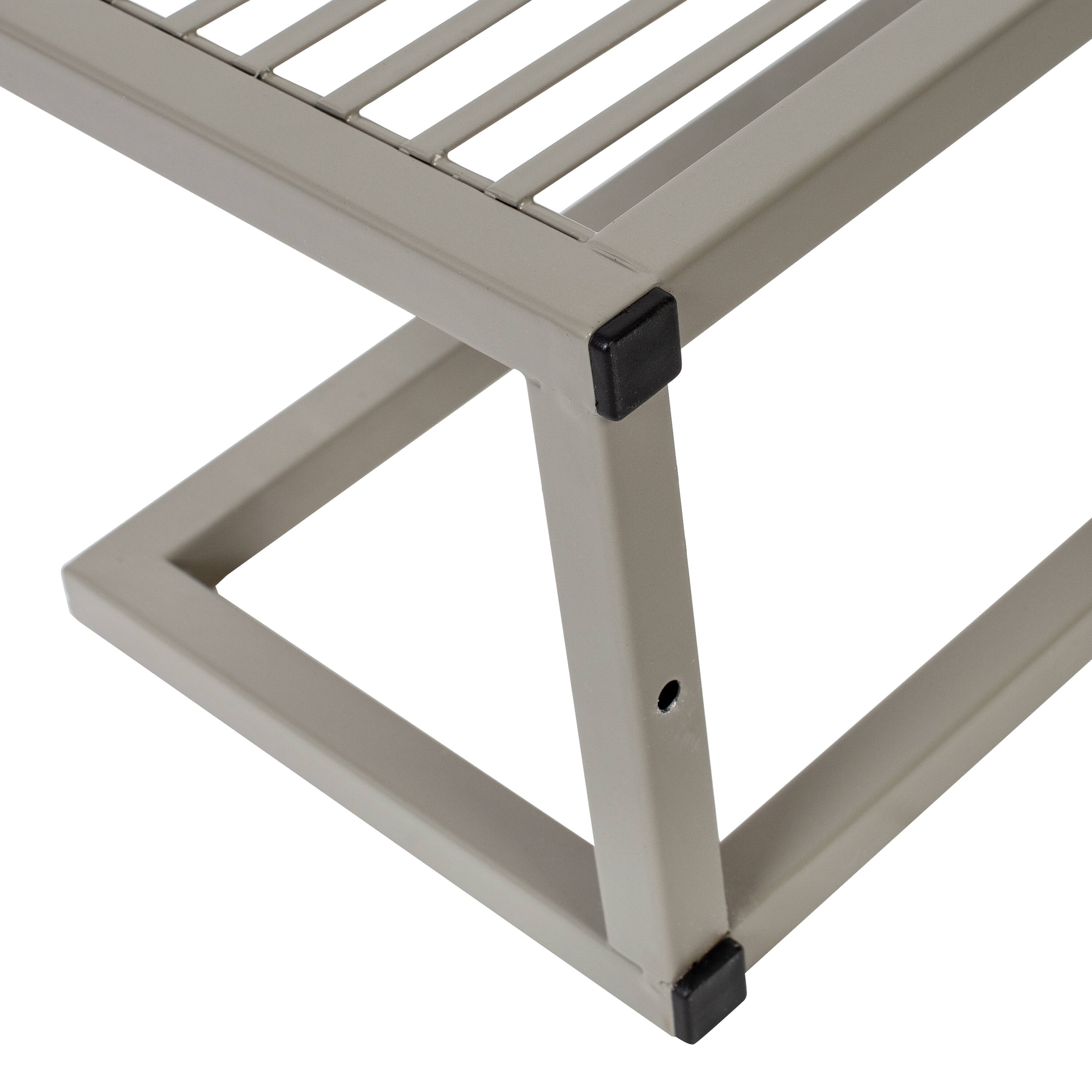 Honey Can Do Steel Bathroom Slatted Shelf with Towel Bar