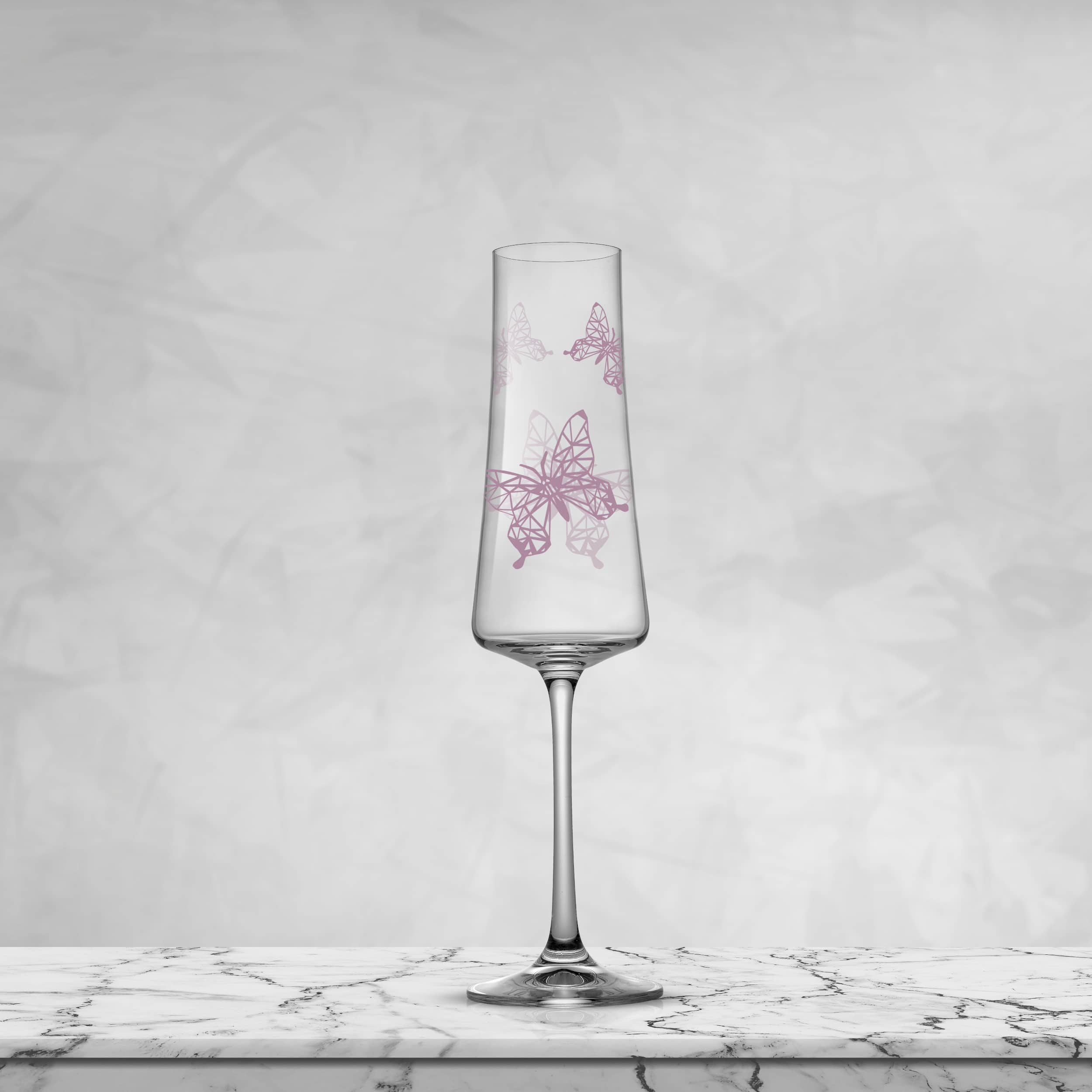 JoyJolt&#xAE; 10oz. Meadow Butterfly Crystal Champagne Flute Set, 2ct.