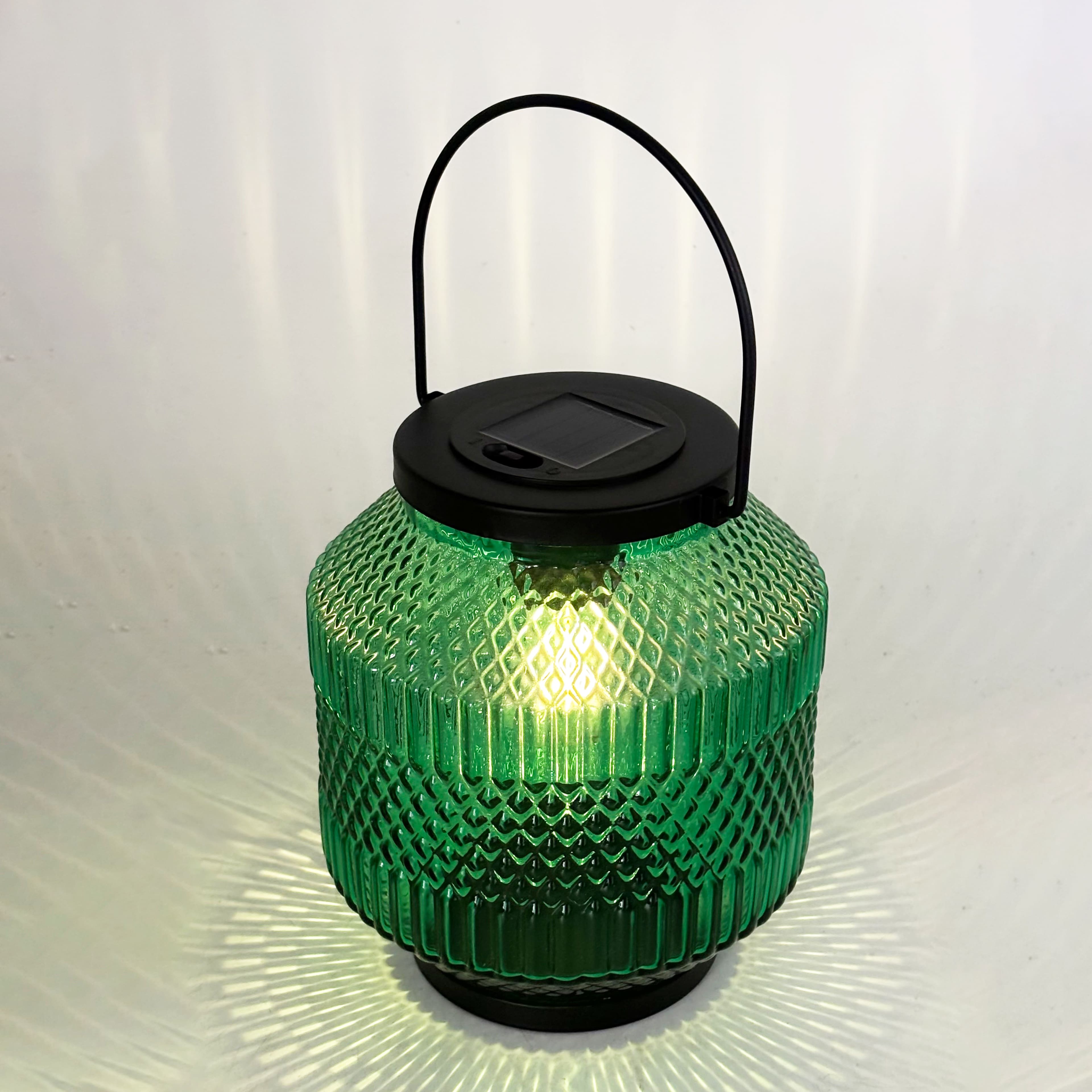 8.5&#x22; Solar Glass Lantern with Handle by Ashland&#xAE;