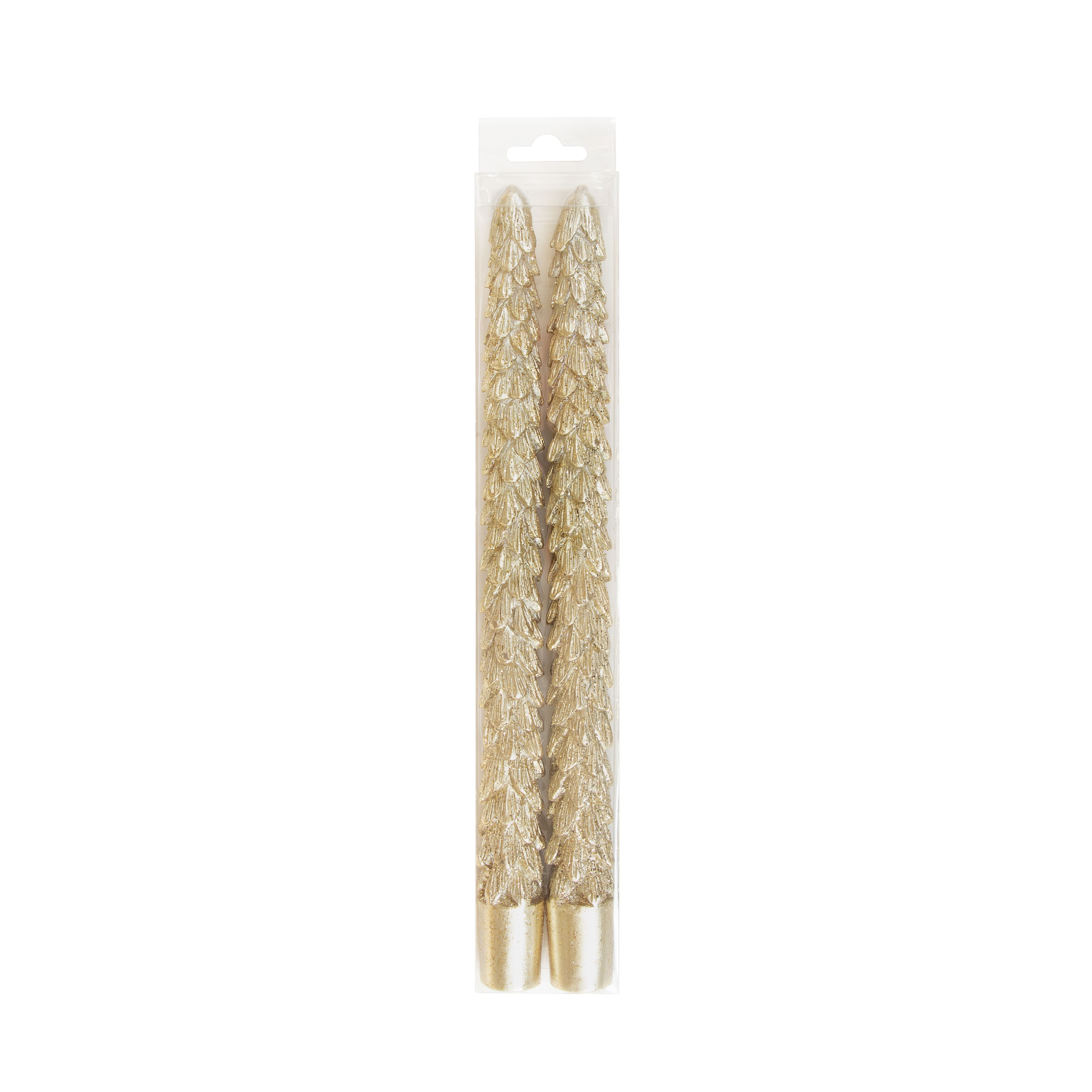 10&#x22; Gold Tree Taper Candles, 2ct. by Ashland&#xAE;