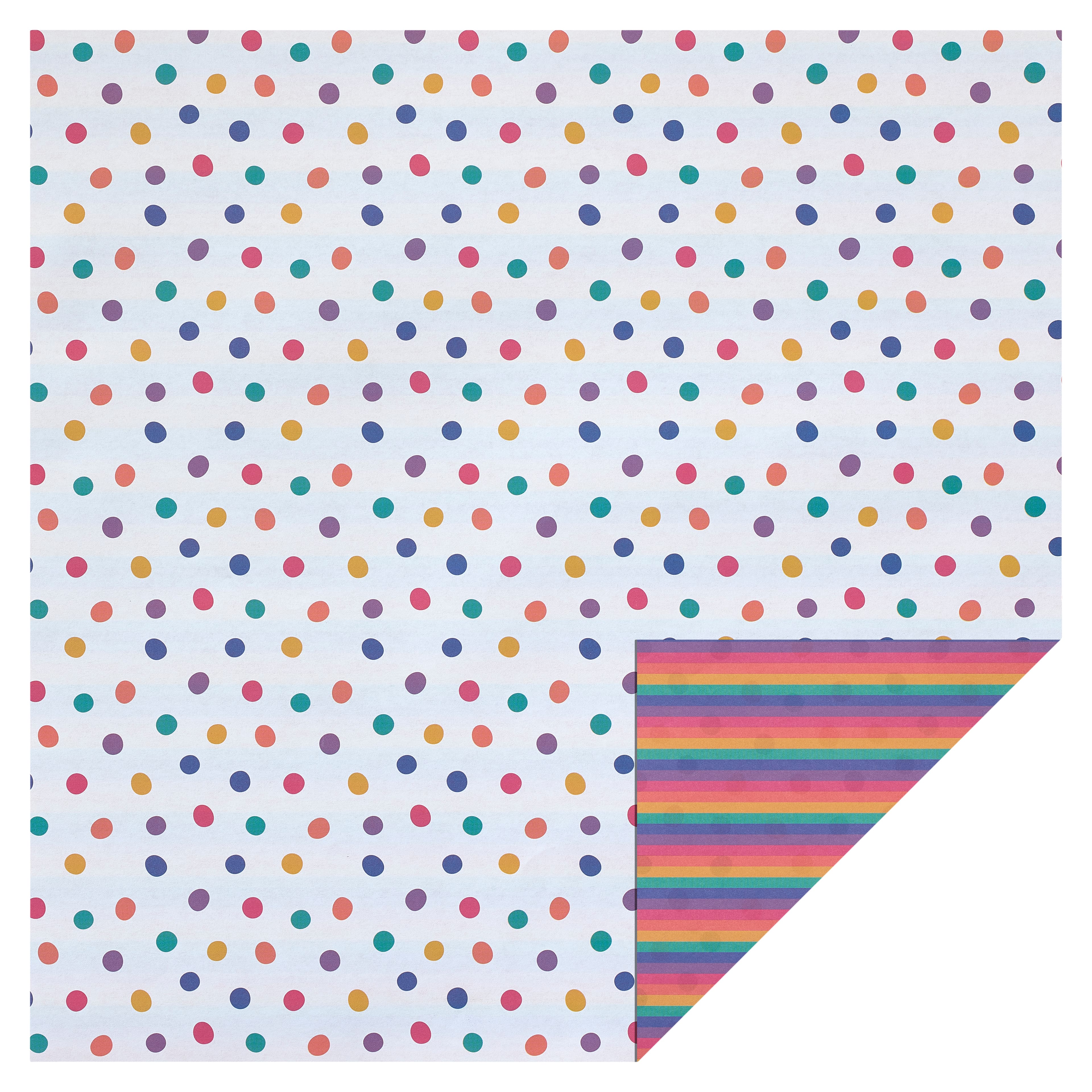 Rainbow Dot Stripe Double-Sided Cardstock Paper by Recollections™, 12 ...