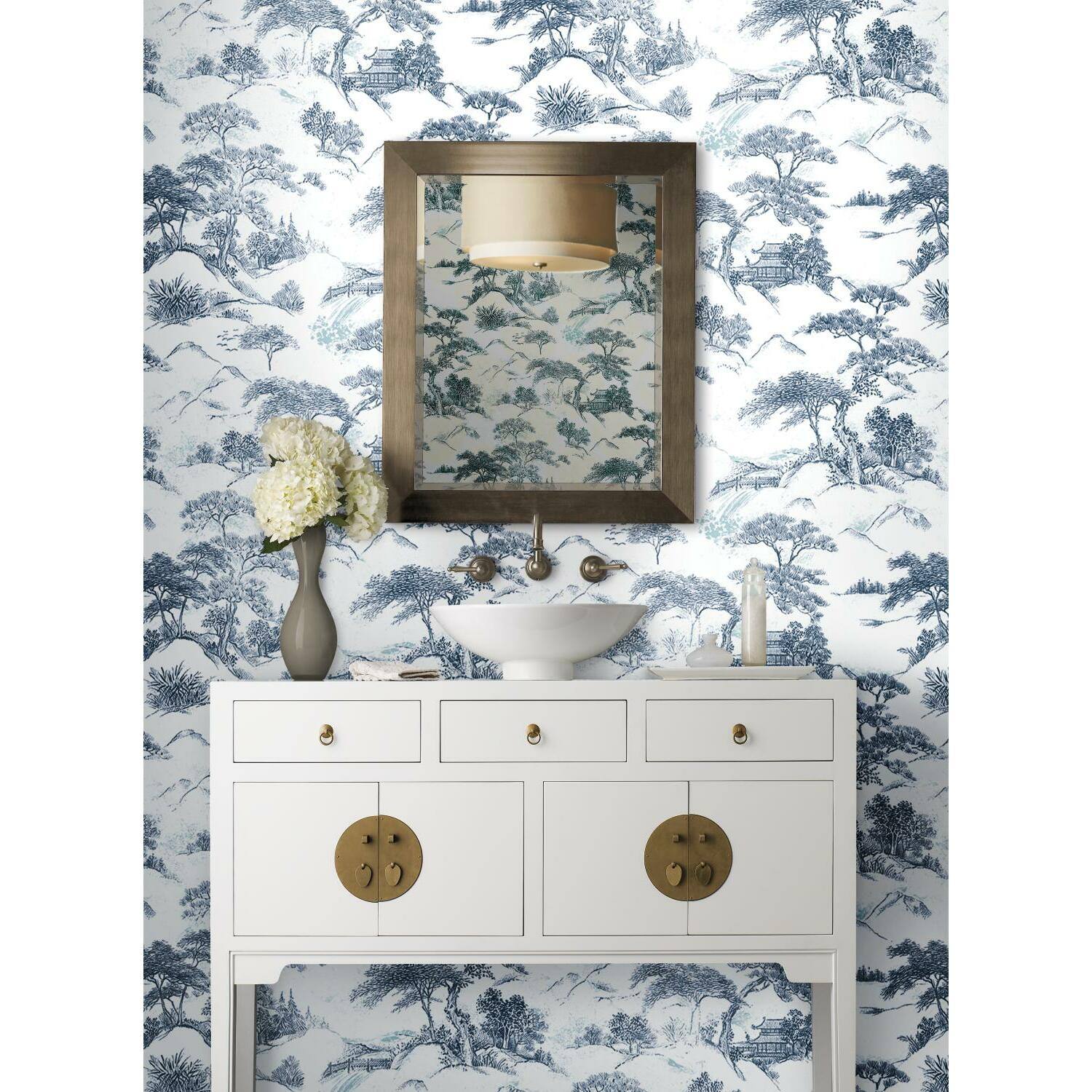 RoomMates Oriental Toile Peel & Stick Wallpaper