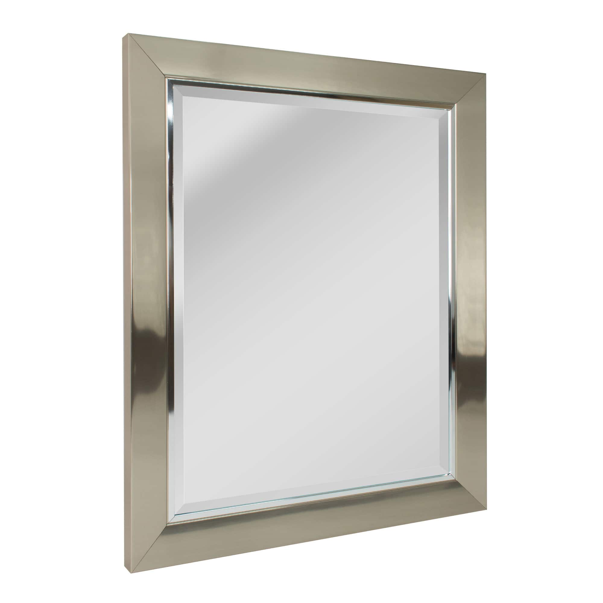 Head West 29" Brushed Nickel Frame Vanity Mirror