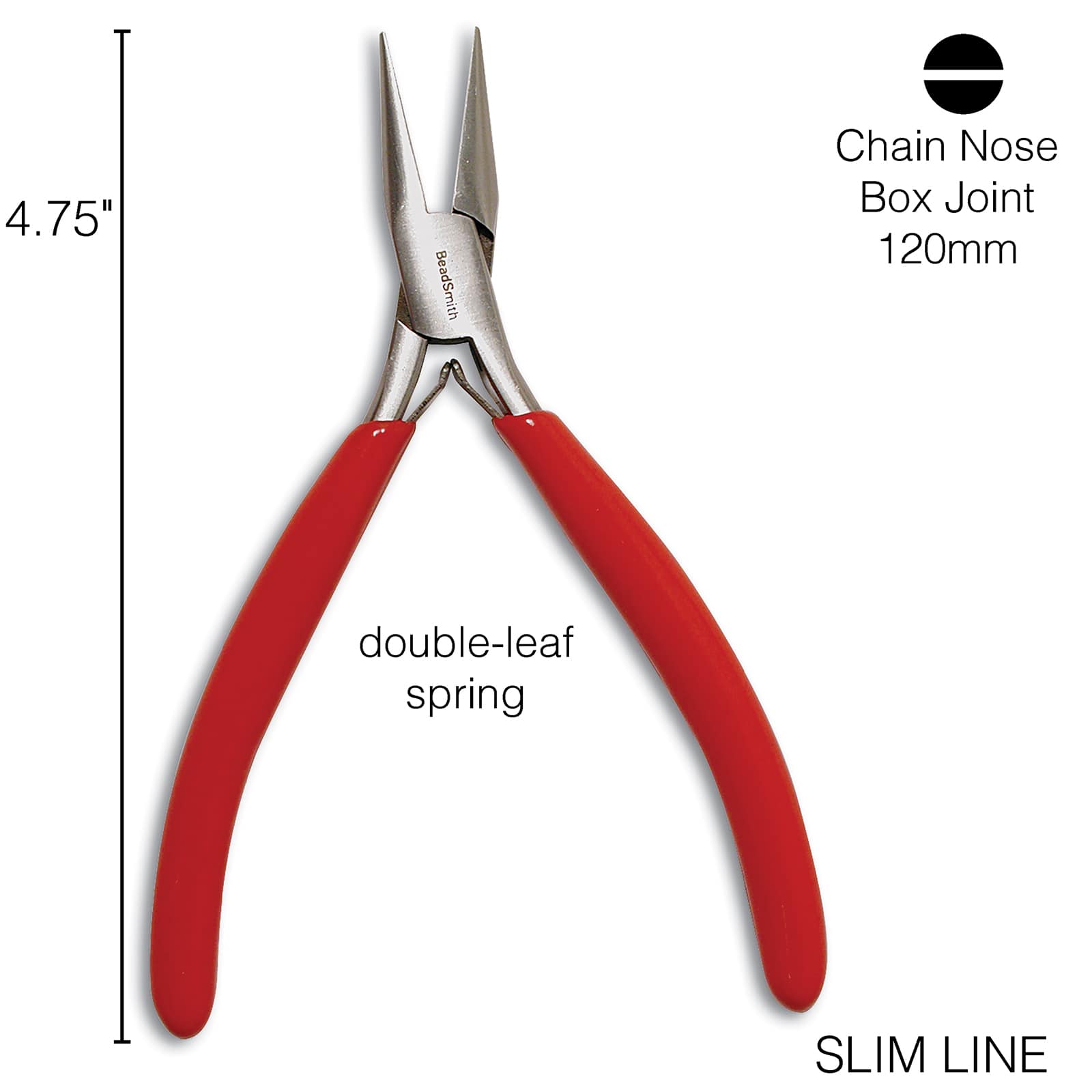 The Beadsmith&#xAE; 4.75&#x22; Red Chain Nose Pliers