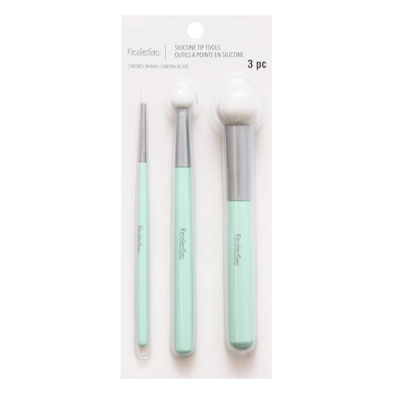 12 Packs: 3 ct. (36 total) Pointed Silicone Tip Brush Set by Recollections™