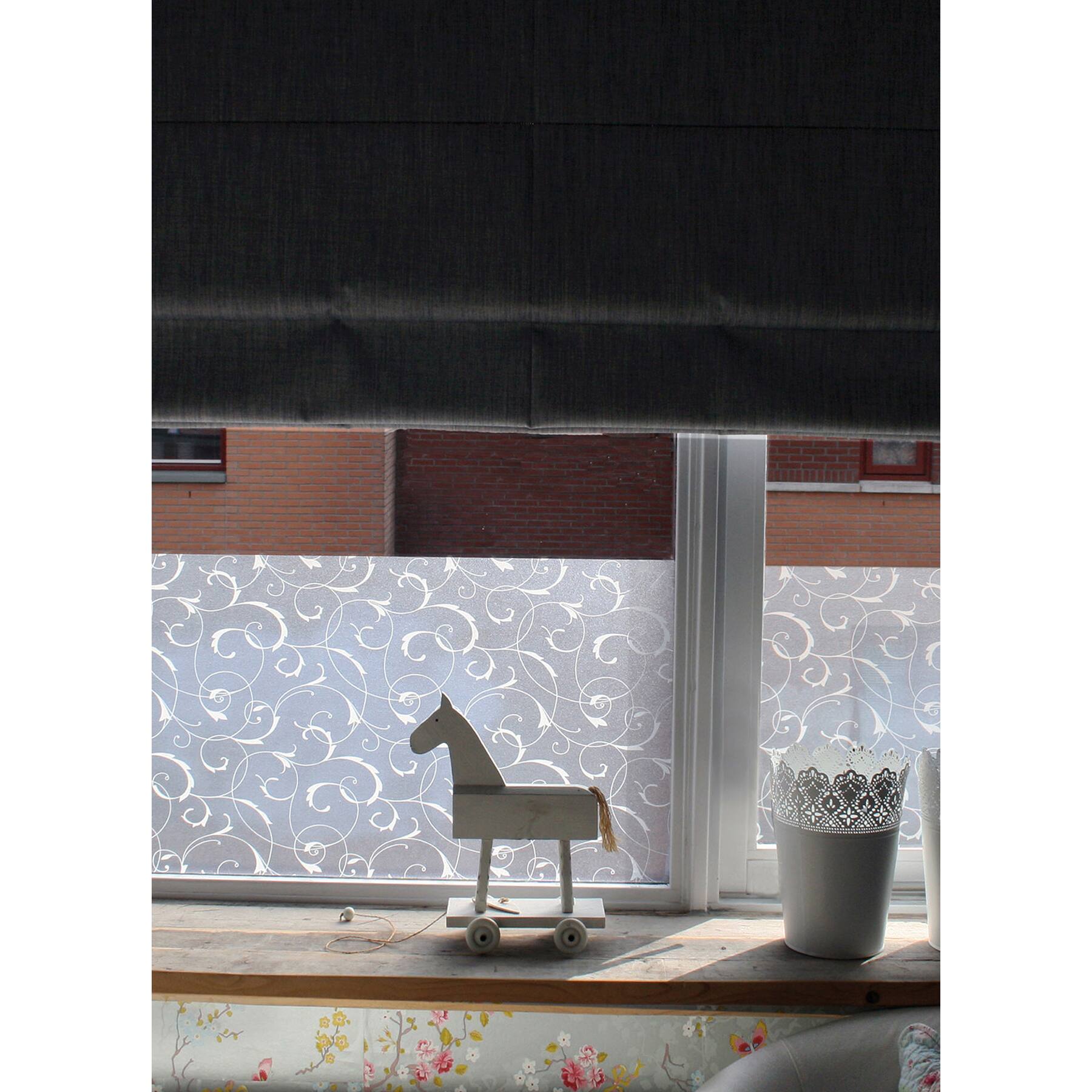 Fablon Scroll Flower Static Window Film