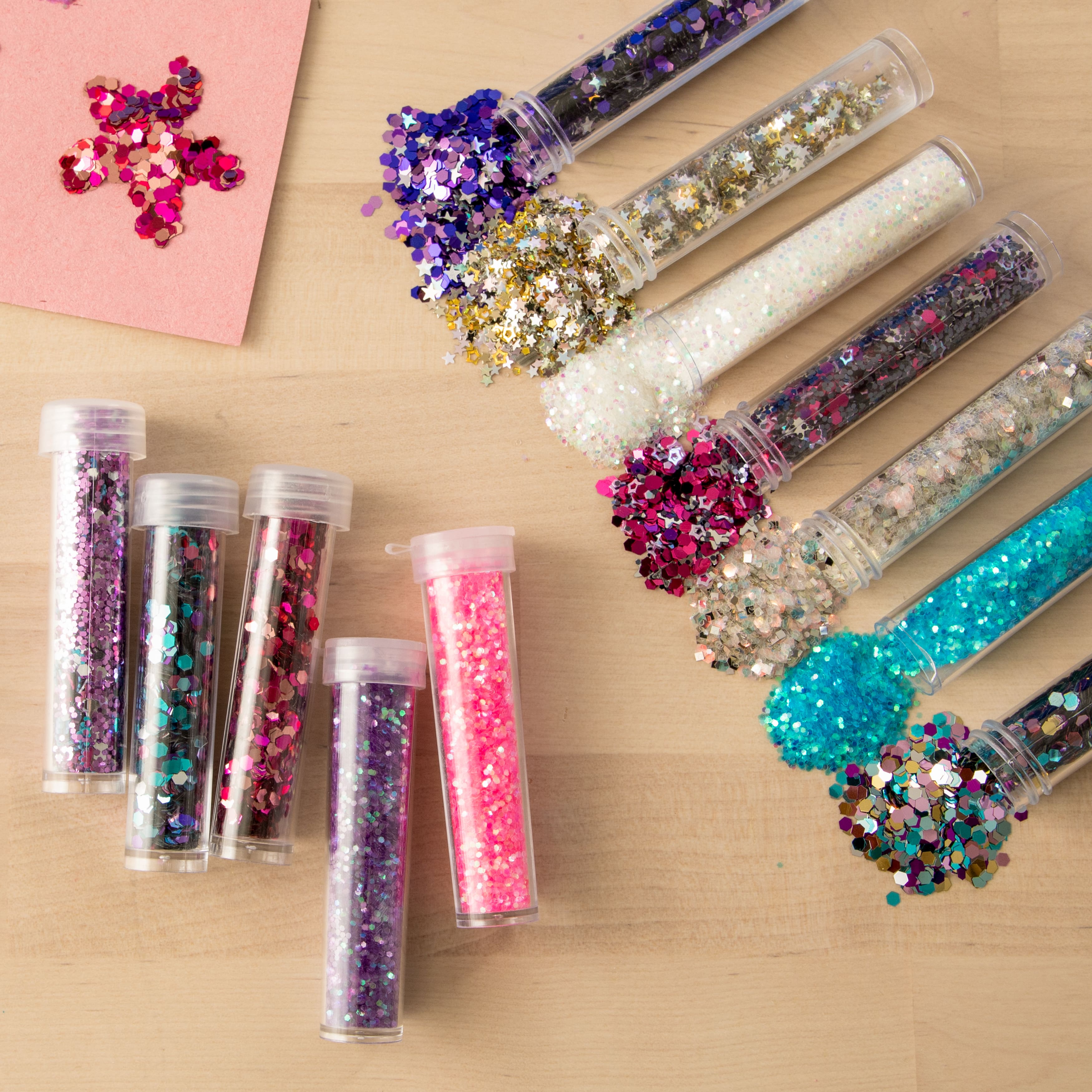 12 Packs: 12 ct. (144 total) Sparkles & Shapes Glitter Shaker Variety Pack by Creatology™