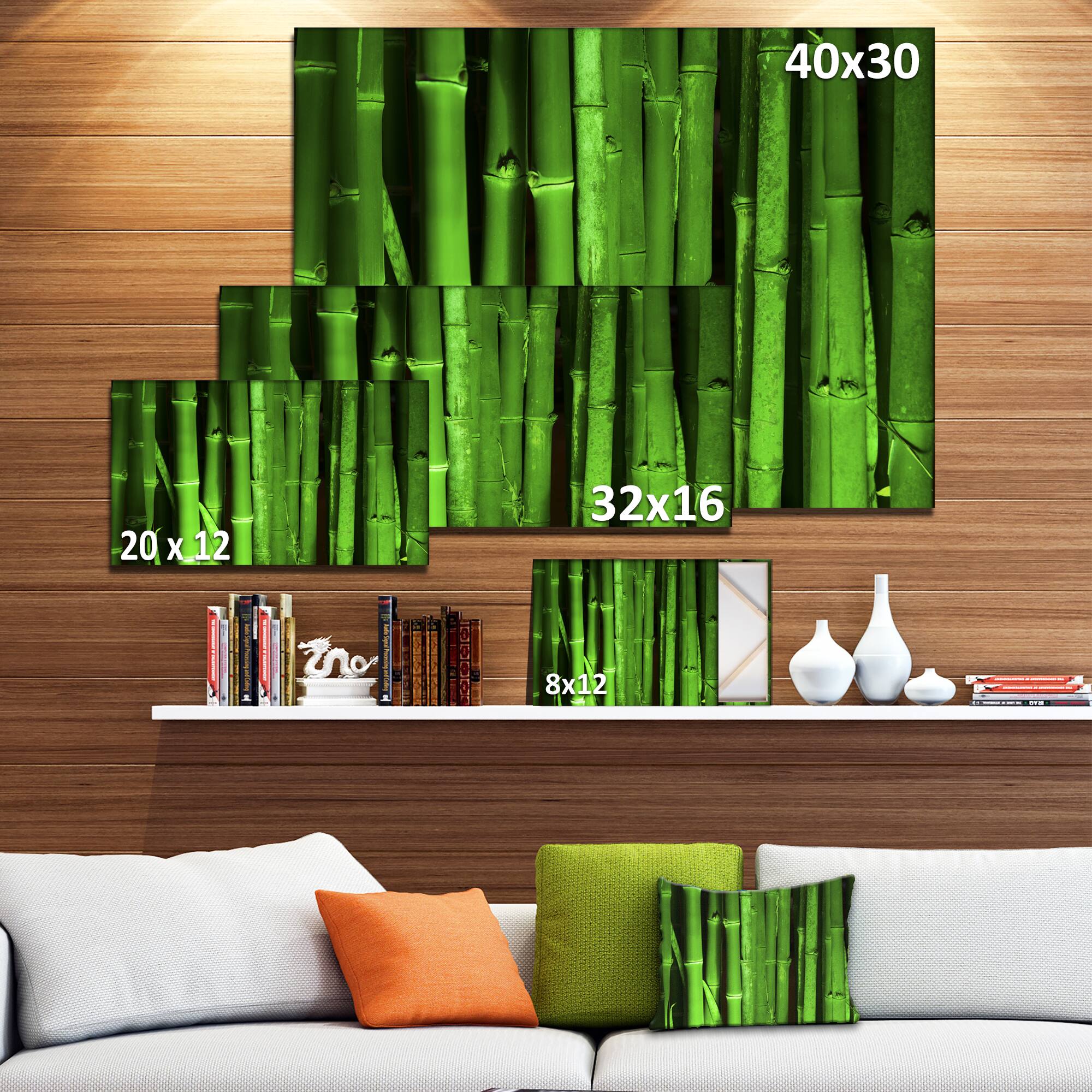 Designart - Green Bamboo Forest - Floral Canvas Art Print