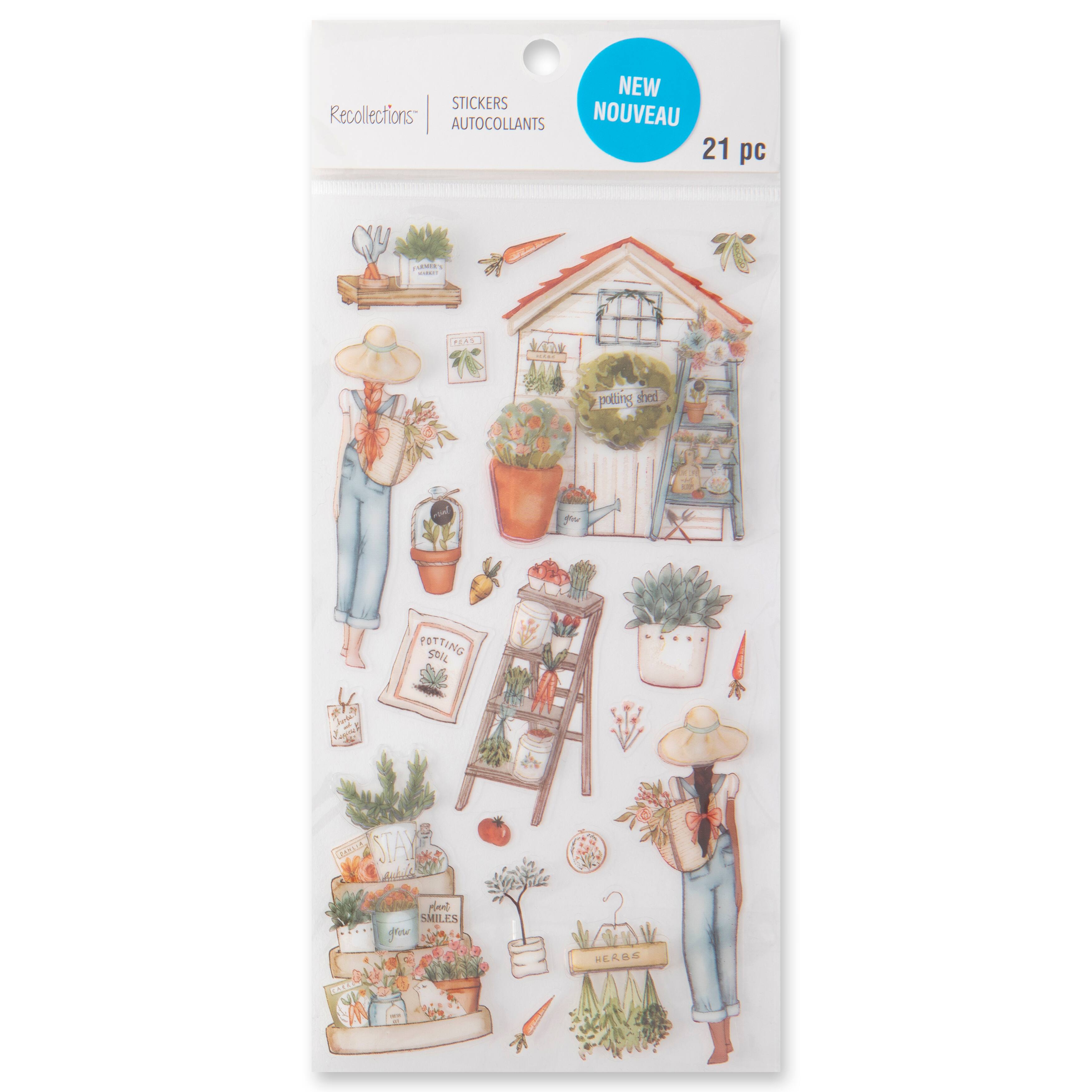 12 Pack: Gardening Dimensional Stickers by Recollections&#x2122;