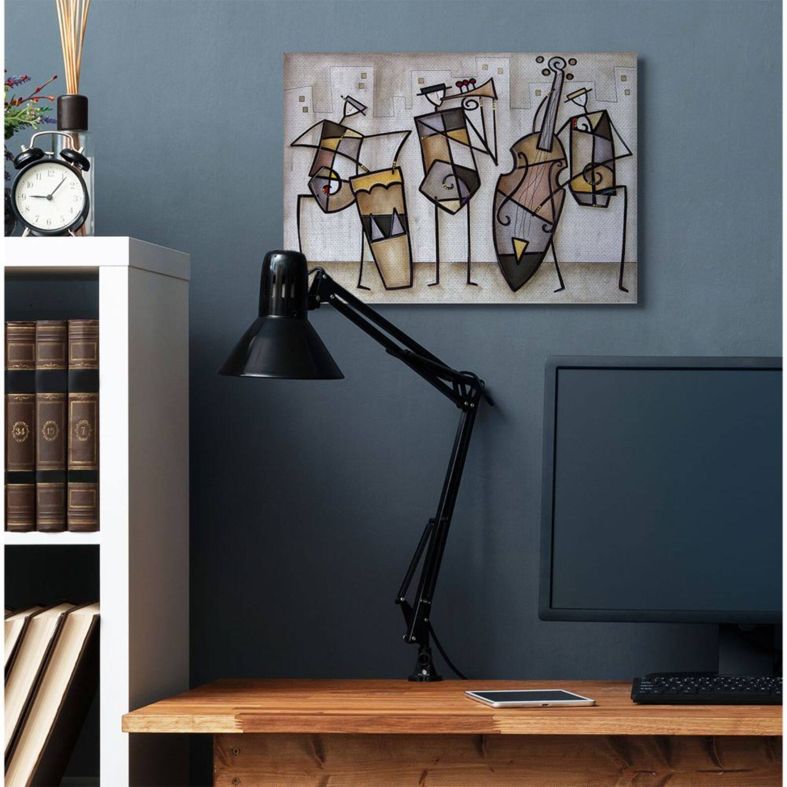 Stupell Industries Musical Trio Abstract Modern Canvas Wall Art